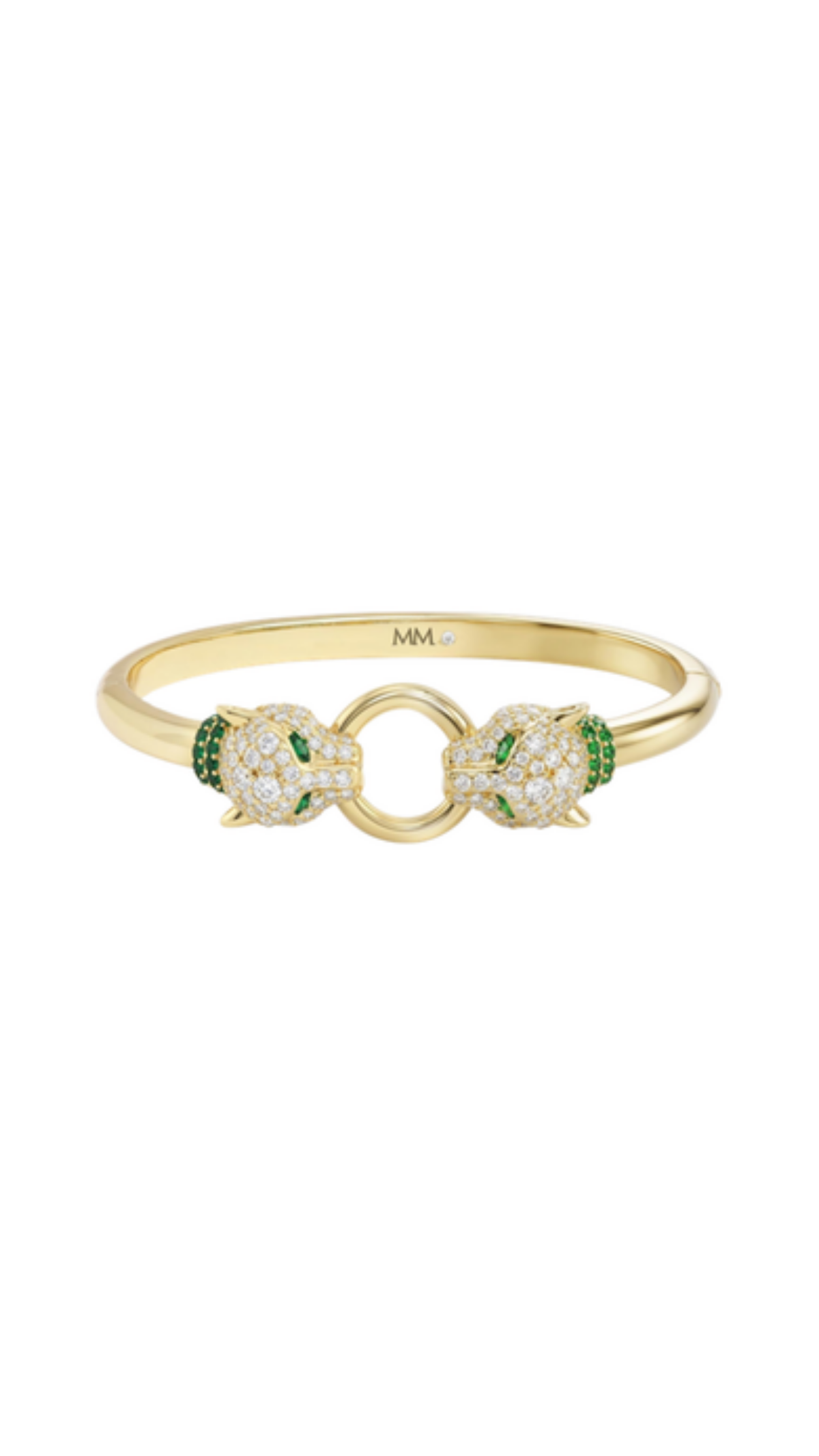 Jaguar Cuff Bracelet, full view on white