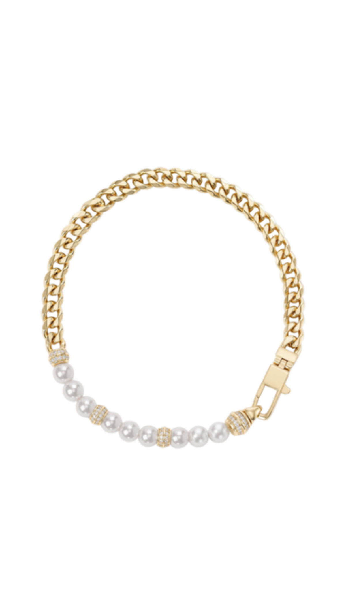 Julian Loves Pearls Bracelet 5mm, full view on white