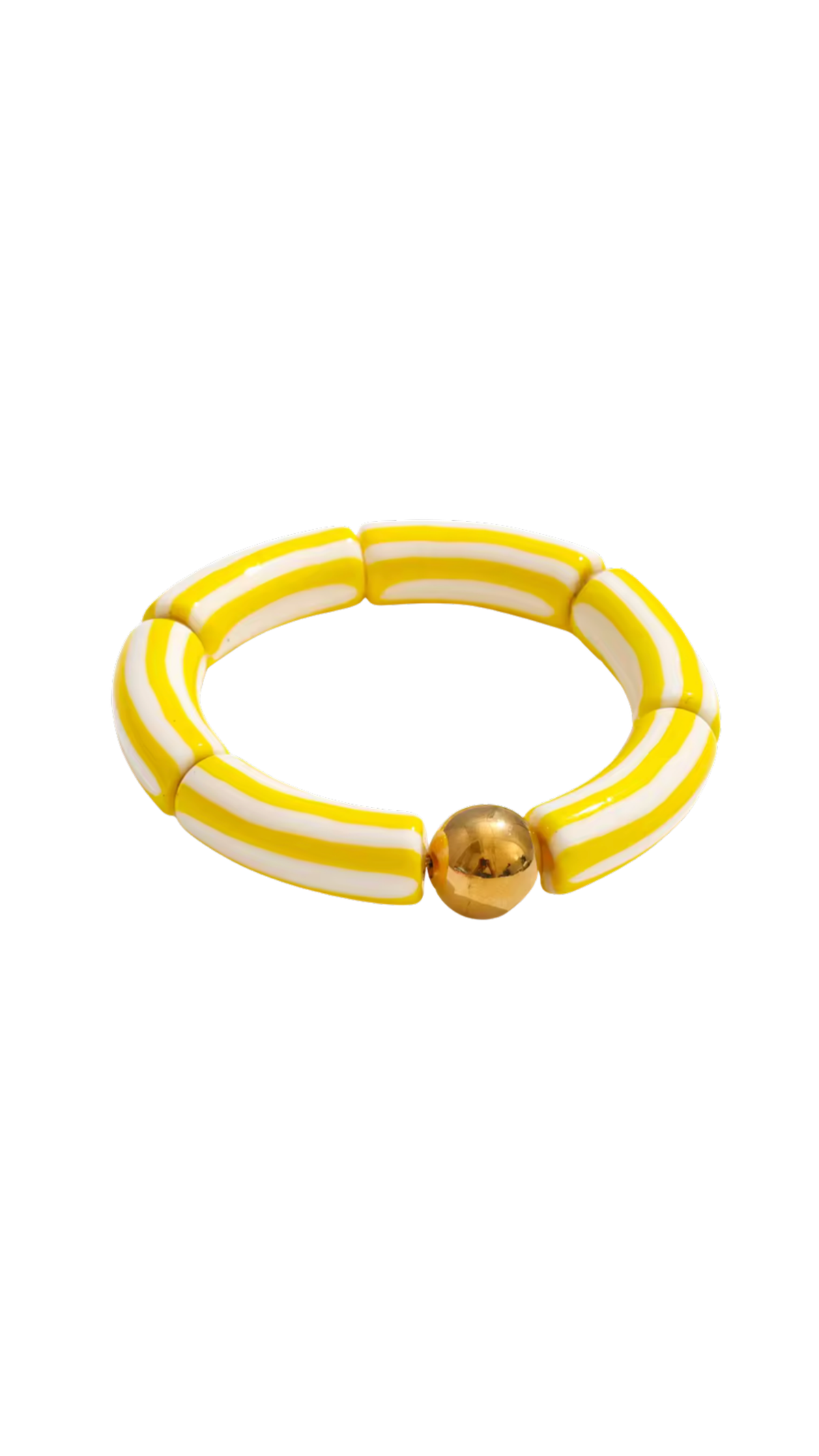 Stripe Stretch Bracelet, full view on white