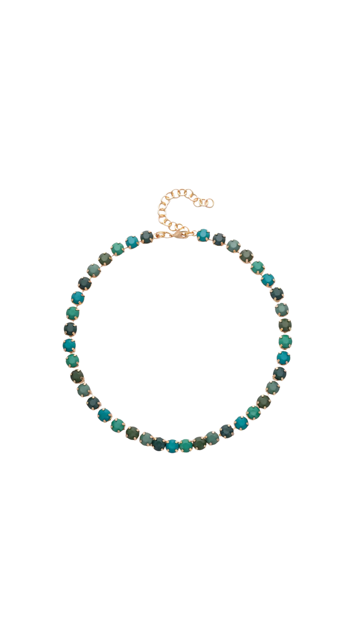 Resin stone necklace, full view on white