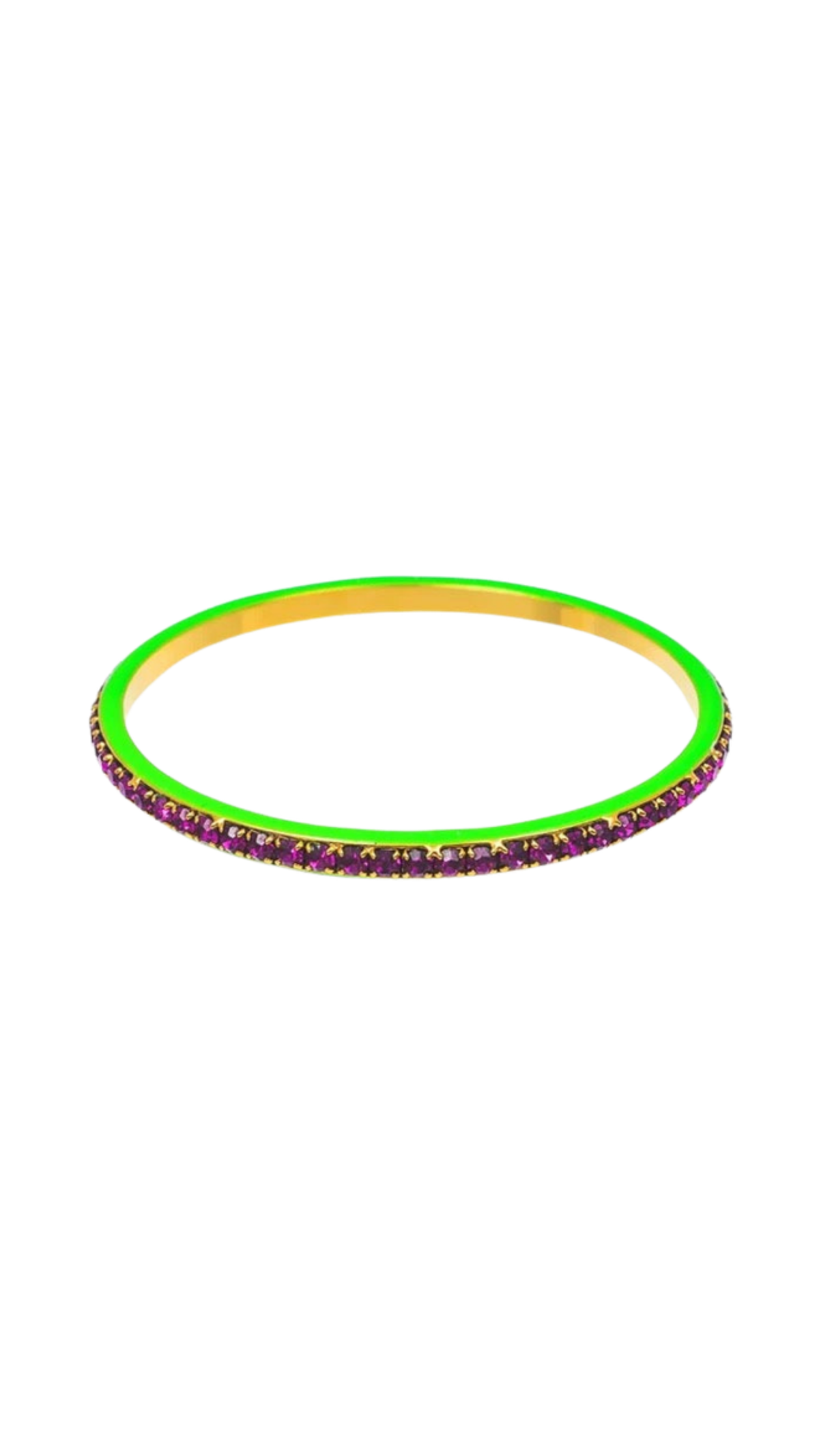 Helly Bangle in Fuchsia, full view on white