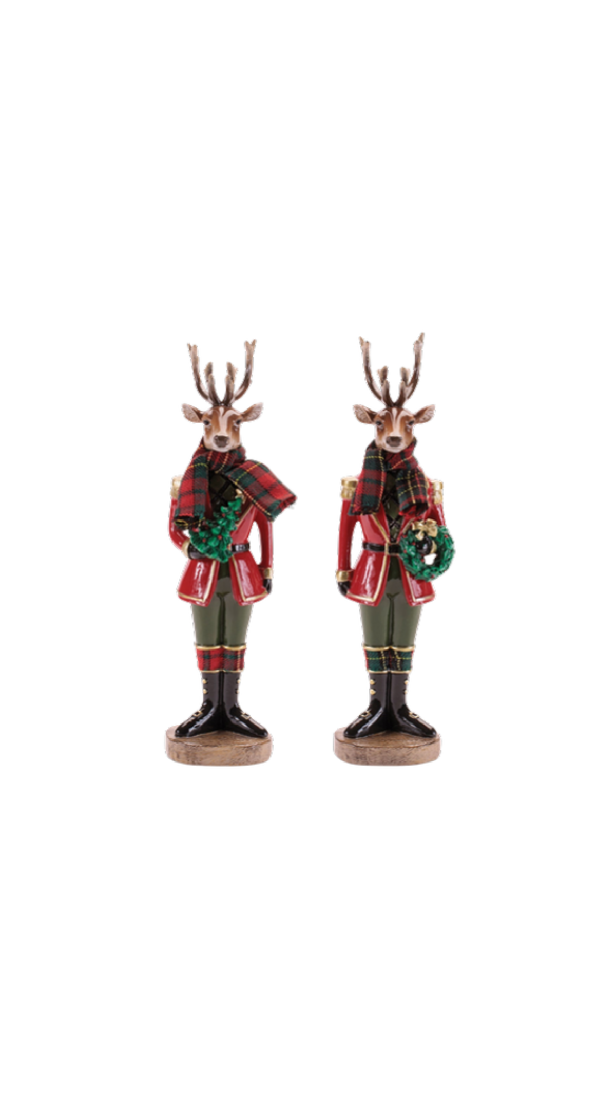 Deer Soldier Figurine, full view on white