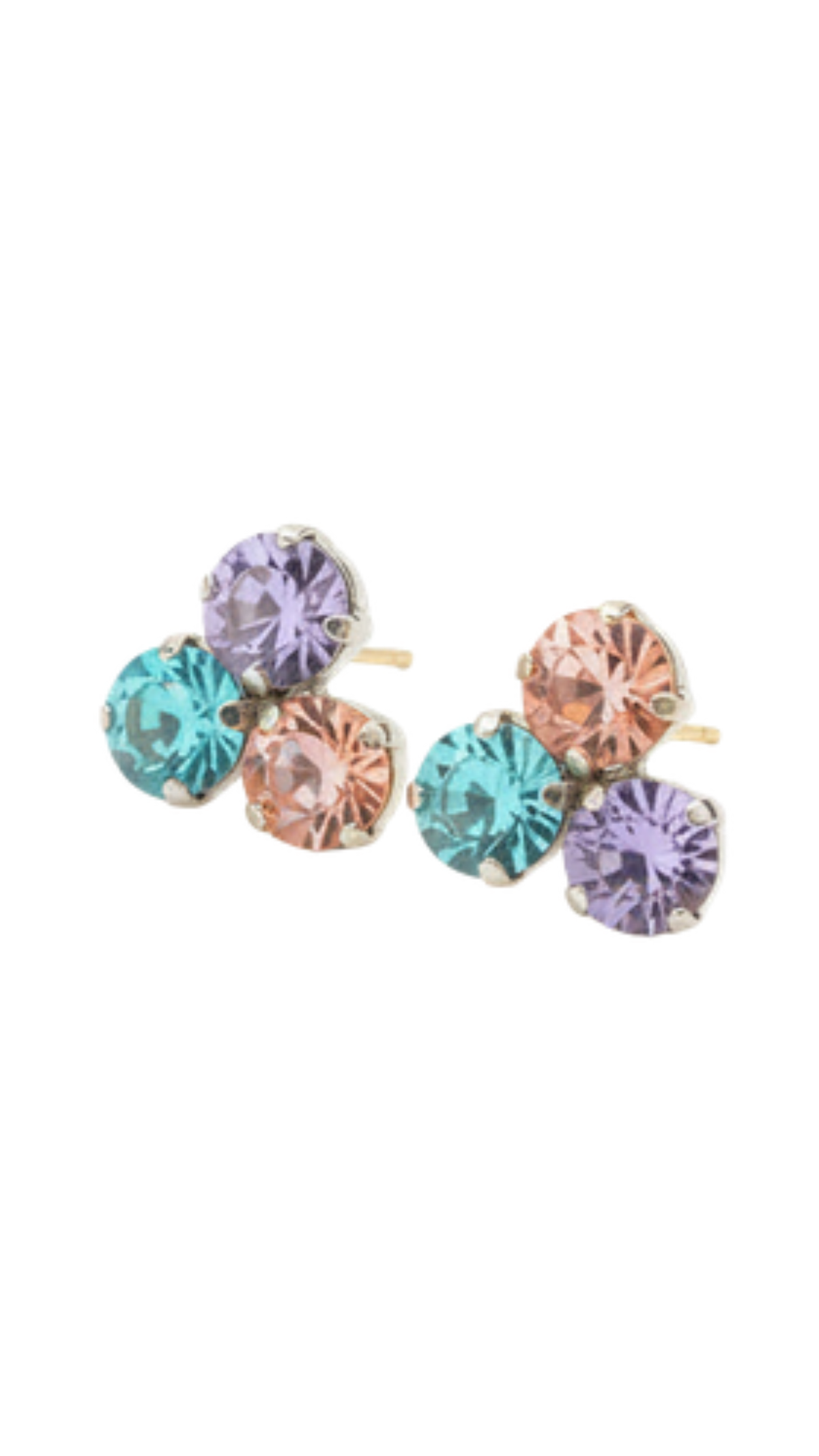 Ines Fairy Dust Earrings, full view on white