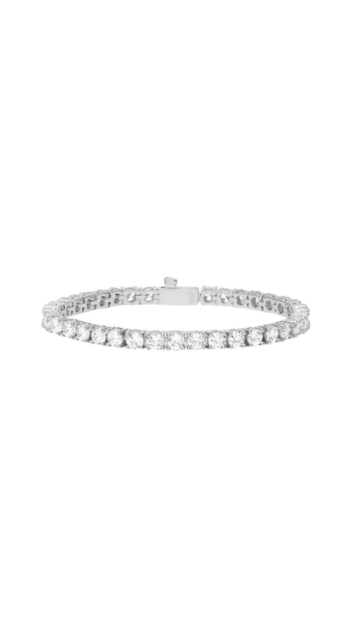 Grand Heiress Tennis Bracelet, full view on white