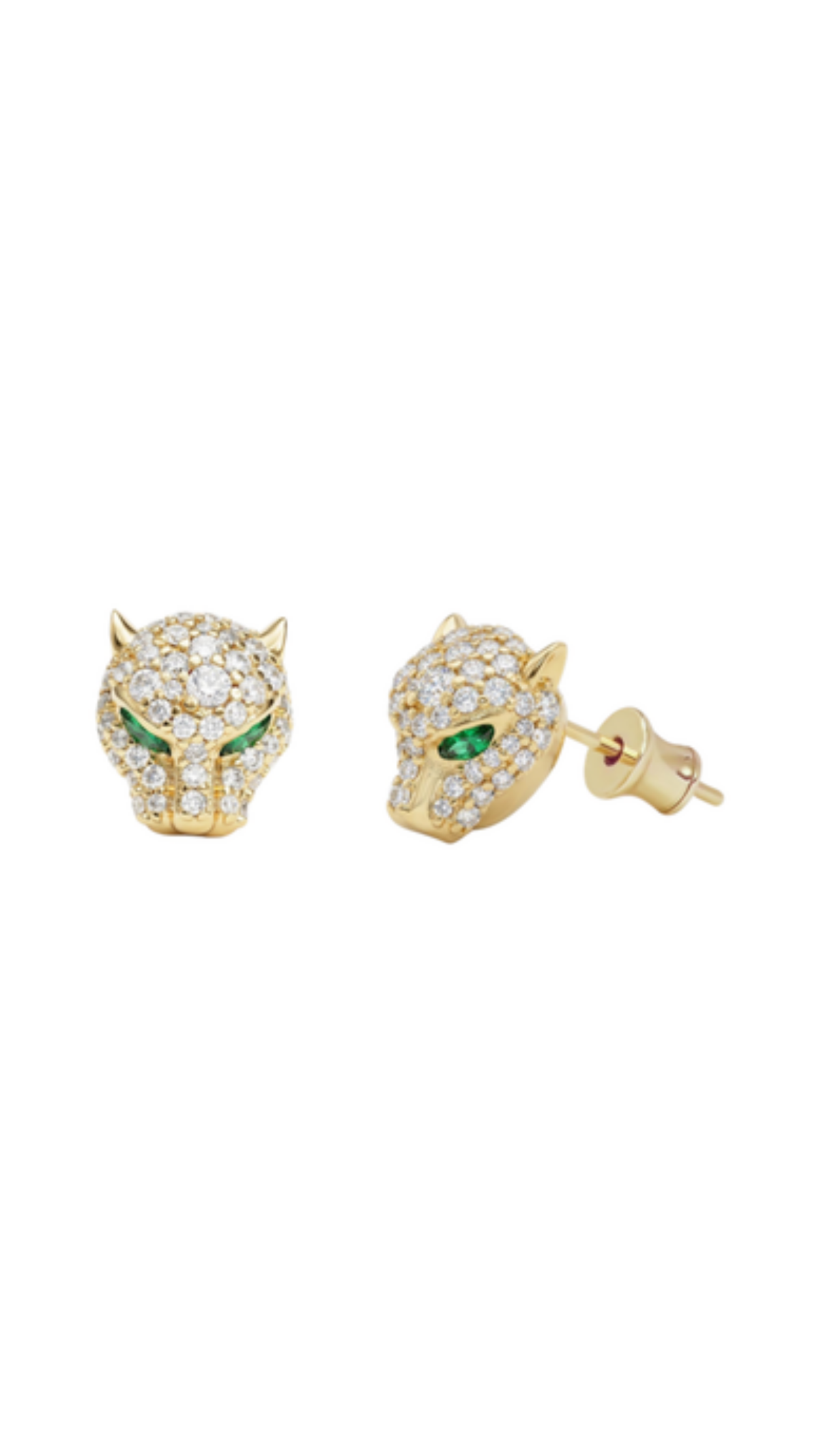 Jaguar Pavé Studs, full view on white