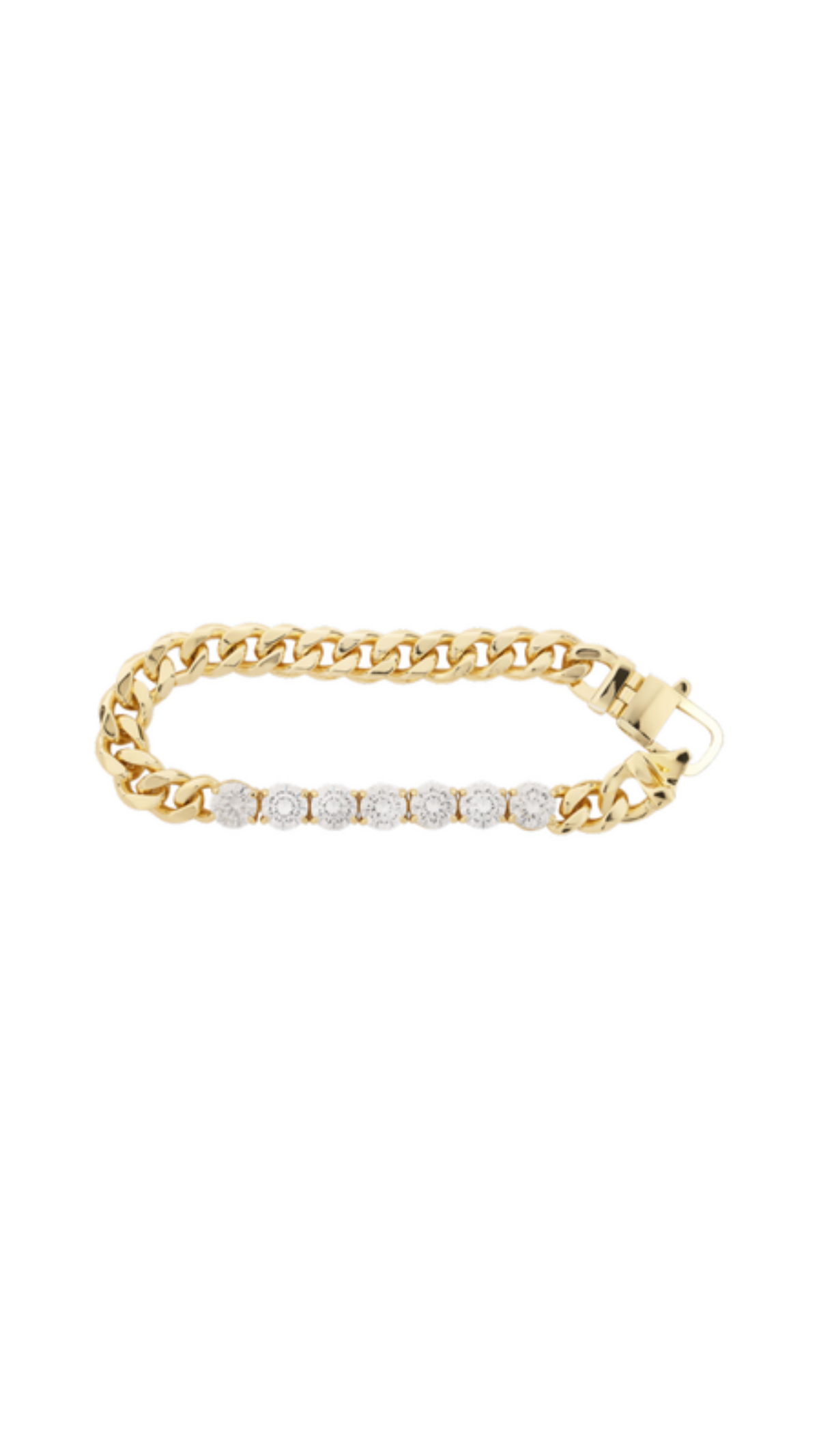 Julian Loves Diamonds Bracelet 6.8mm, full view on white