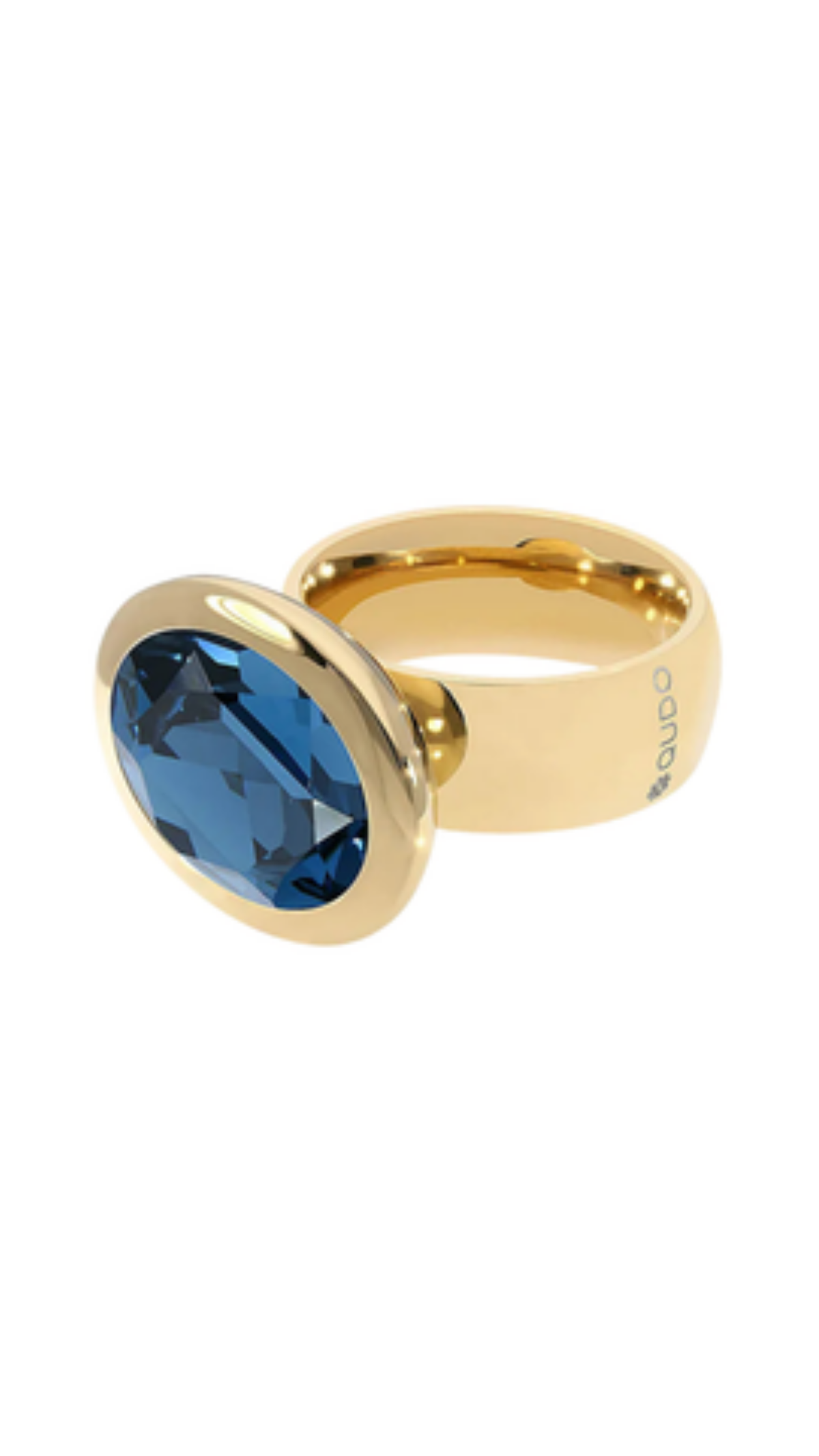 Tivola Big Crystal Ring - Montana, full view on white