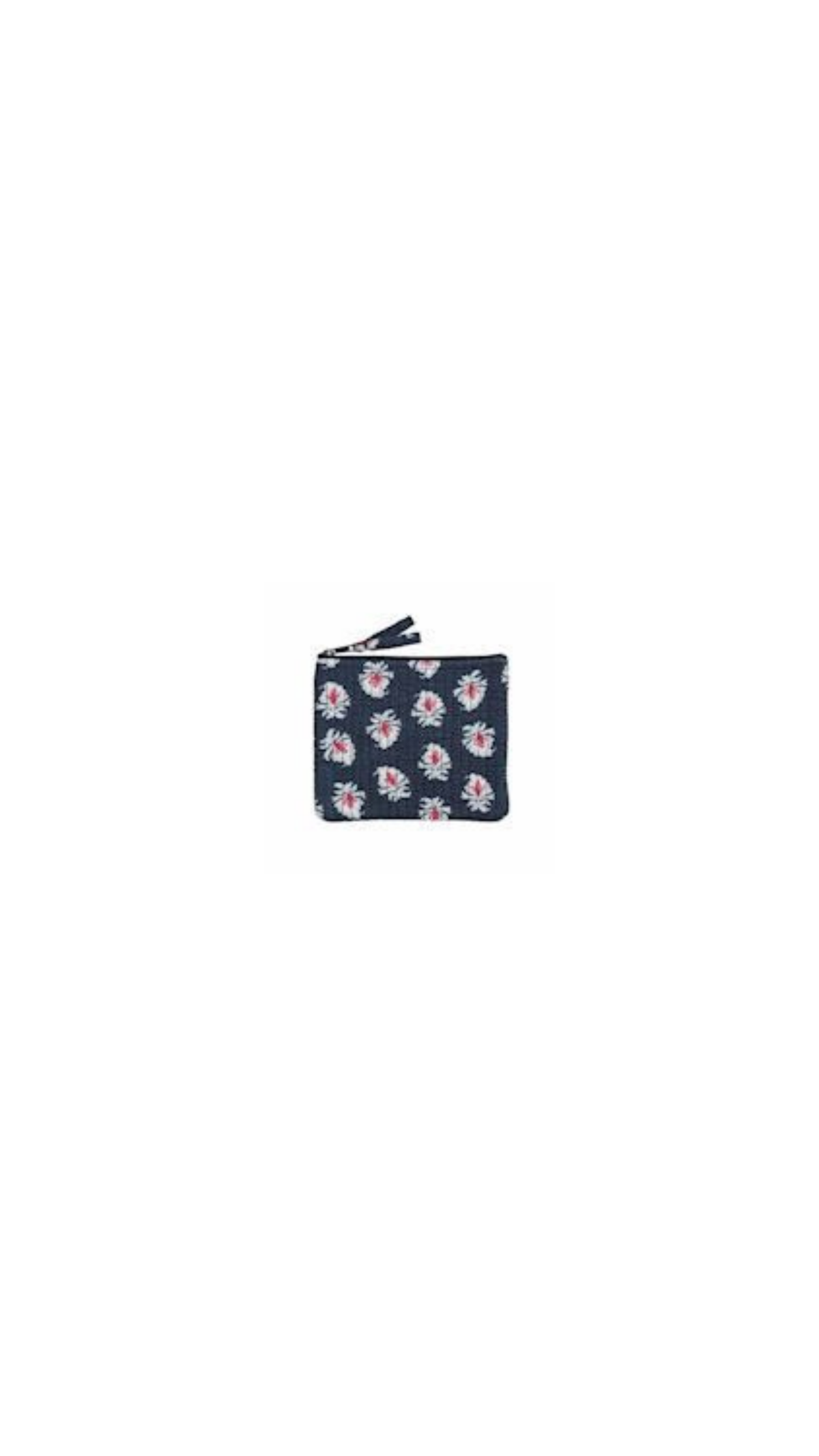Navy Americana Small Block Print Case, full view on white