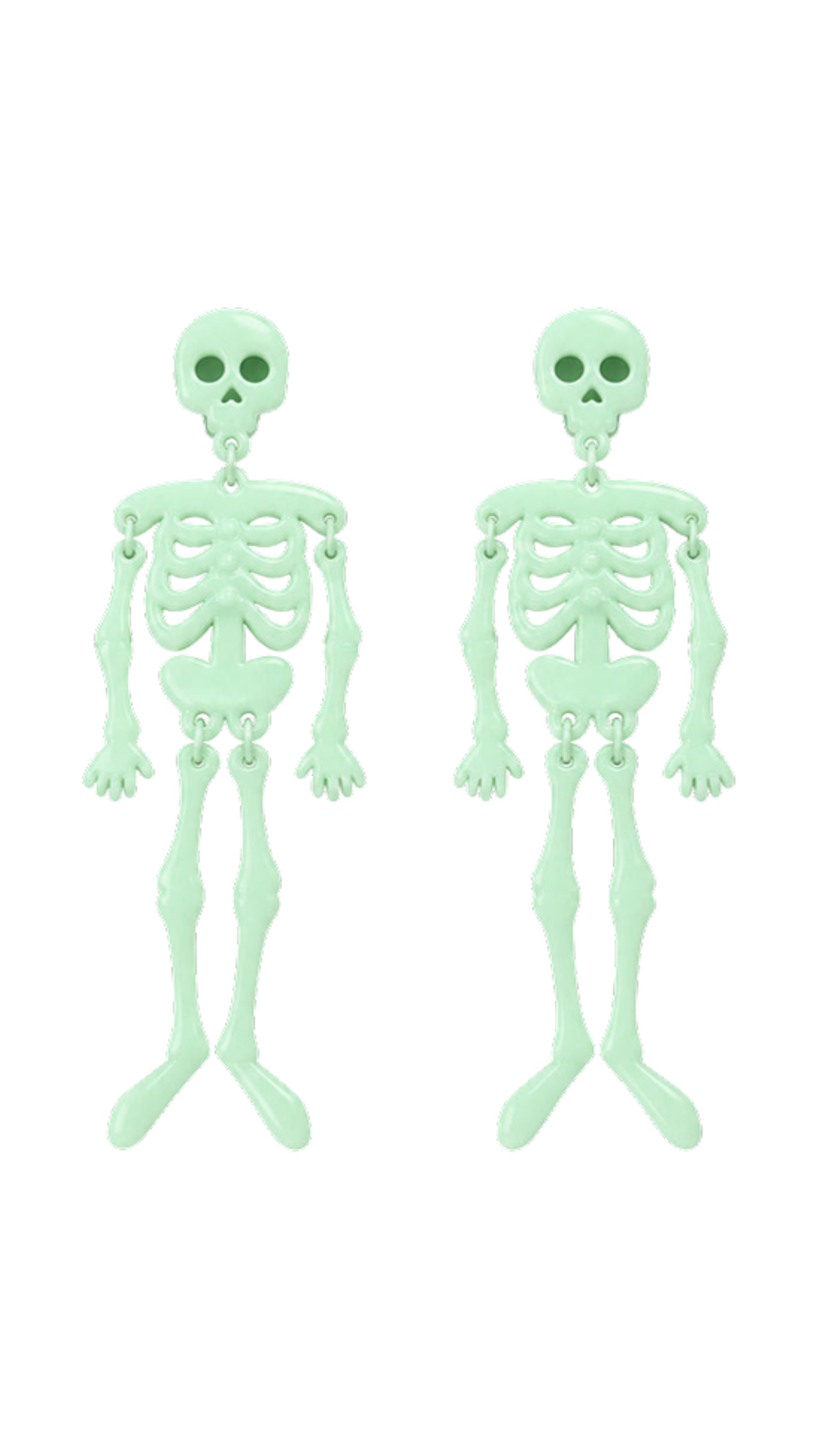 Glow in the Dark Skeletons, full view on white