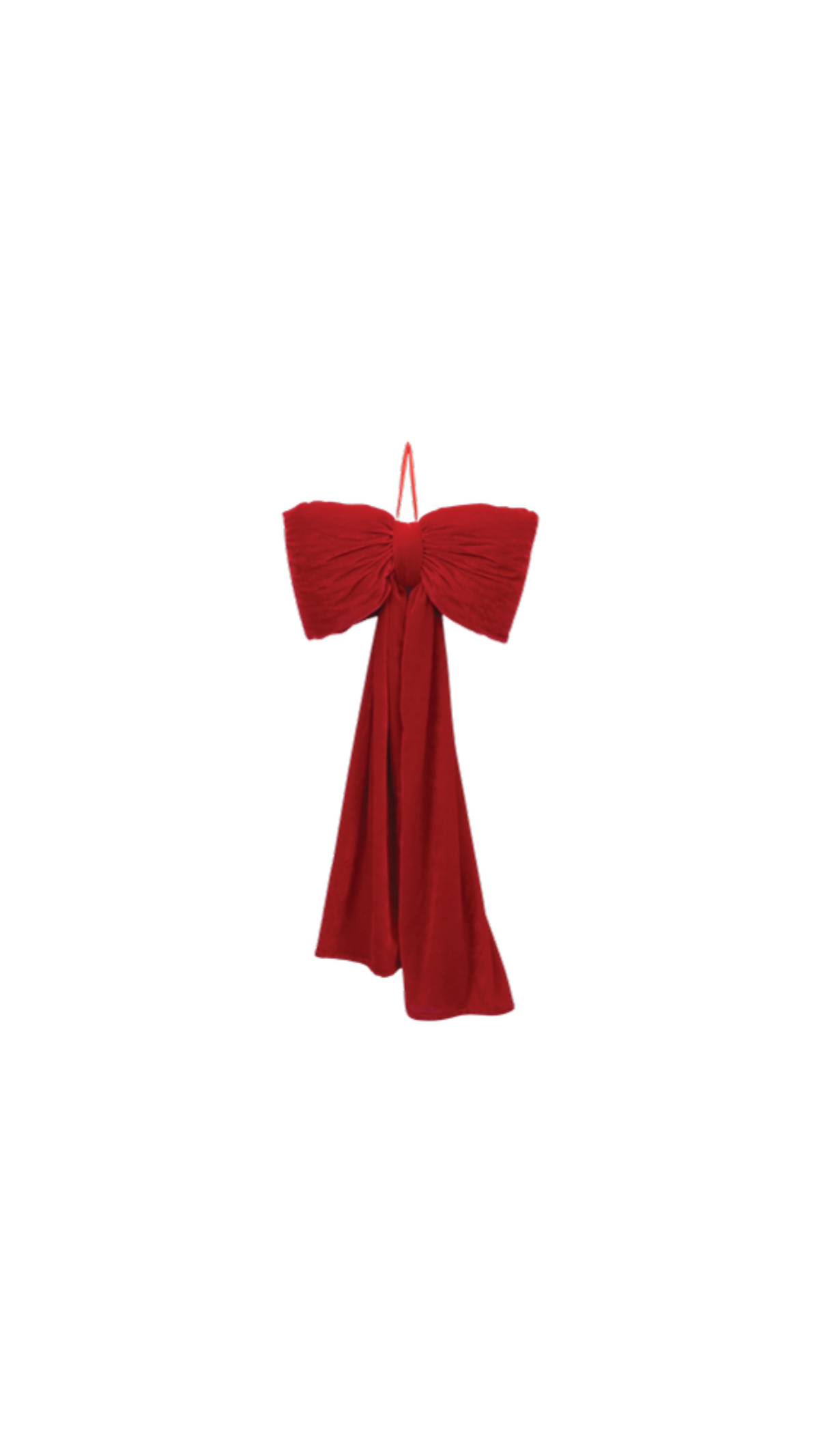 35" Red Statement Bow, full view on white