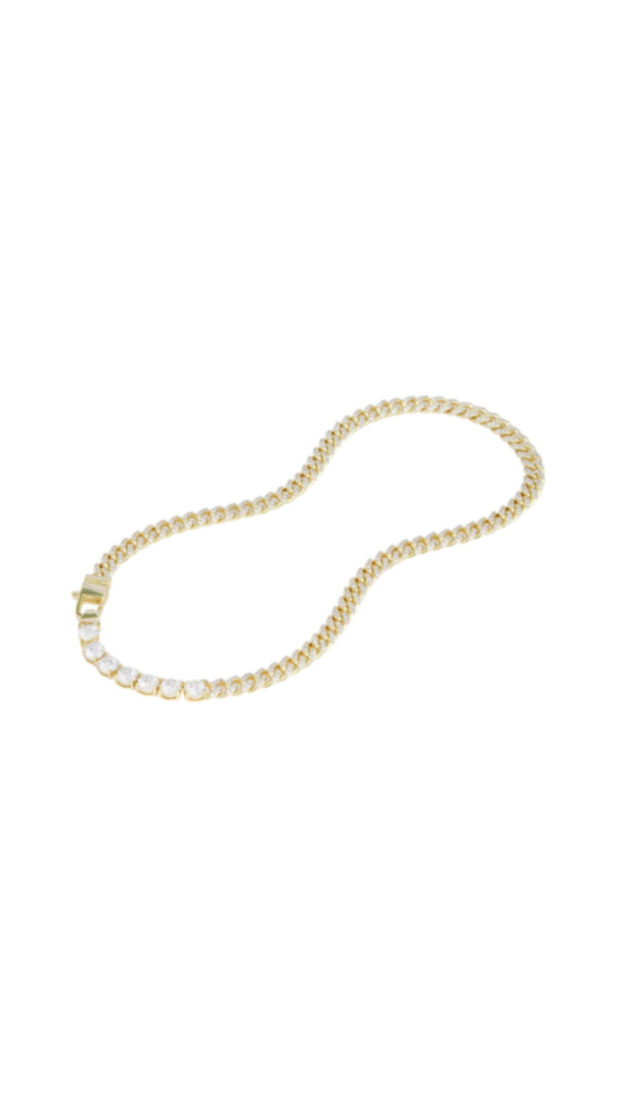 Pave Julian Loves Diamonds Necklace 16”, full view on white