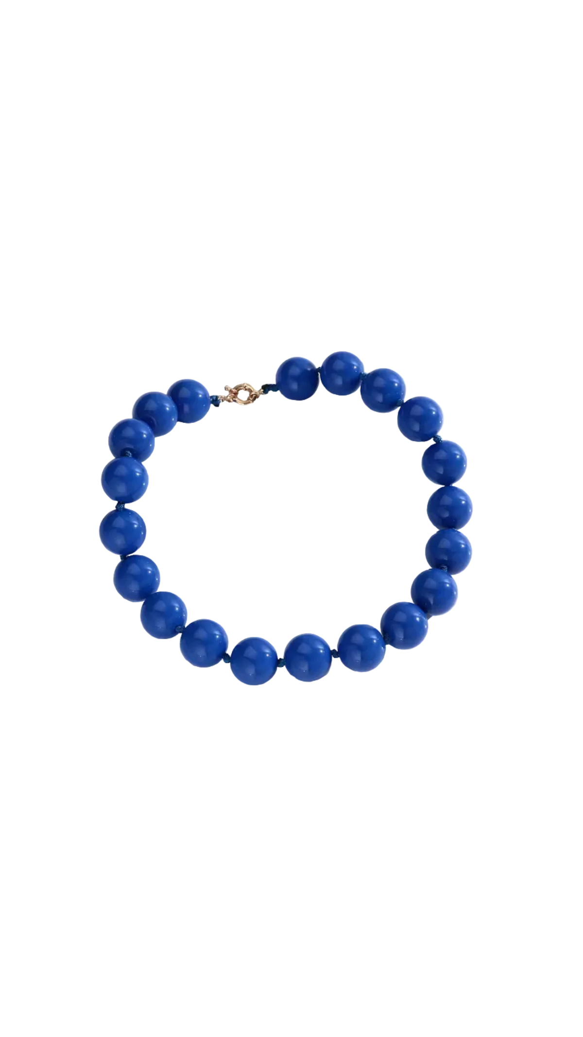 Big Bead Acrylic Necklace, full view on white