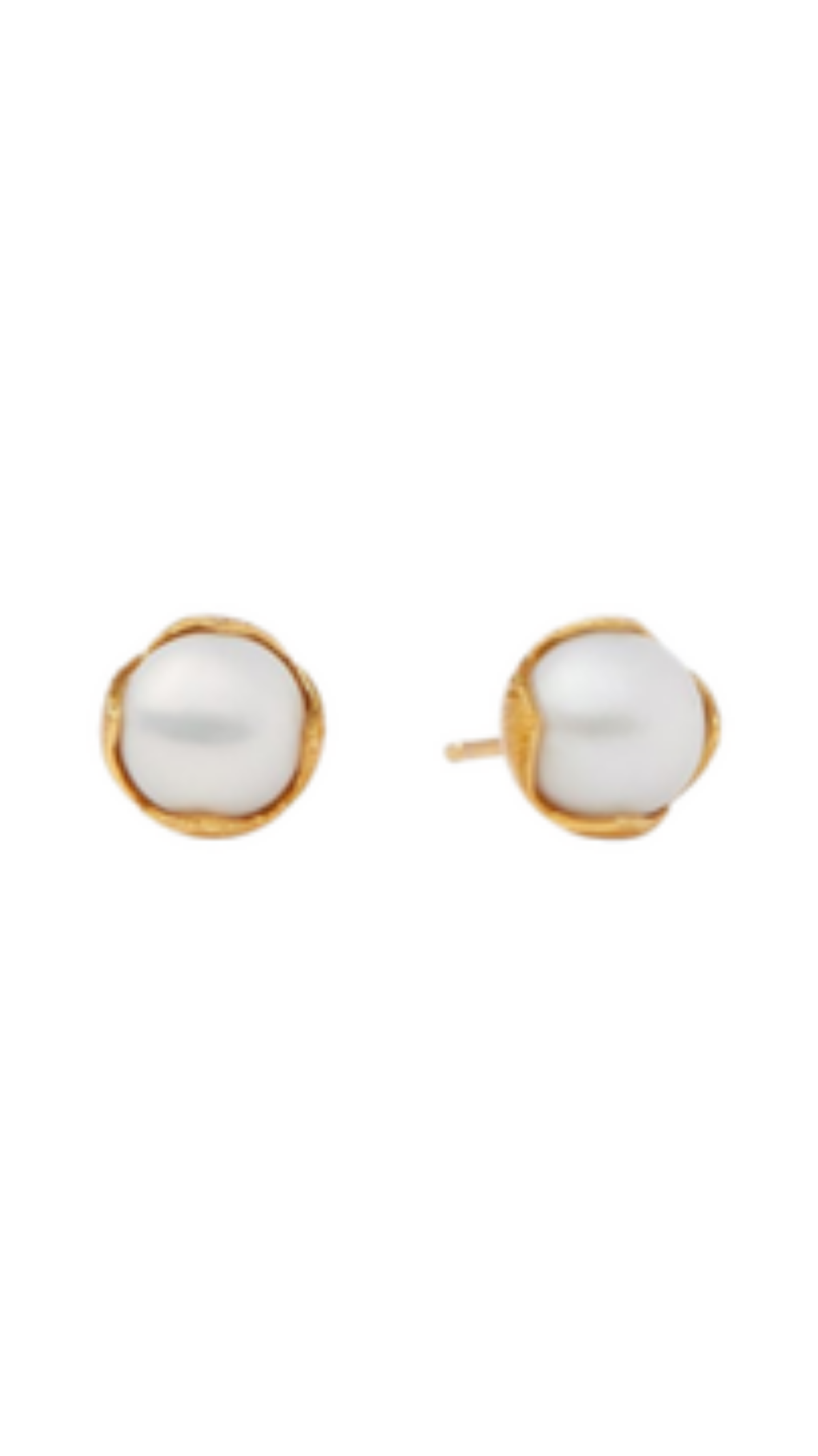 Penelope Stud/Pearl, full view on white