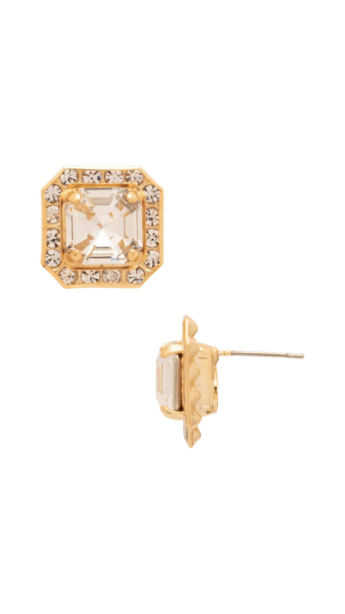 Autumn Stud Earrings, full view on white