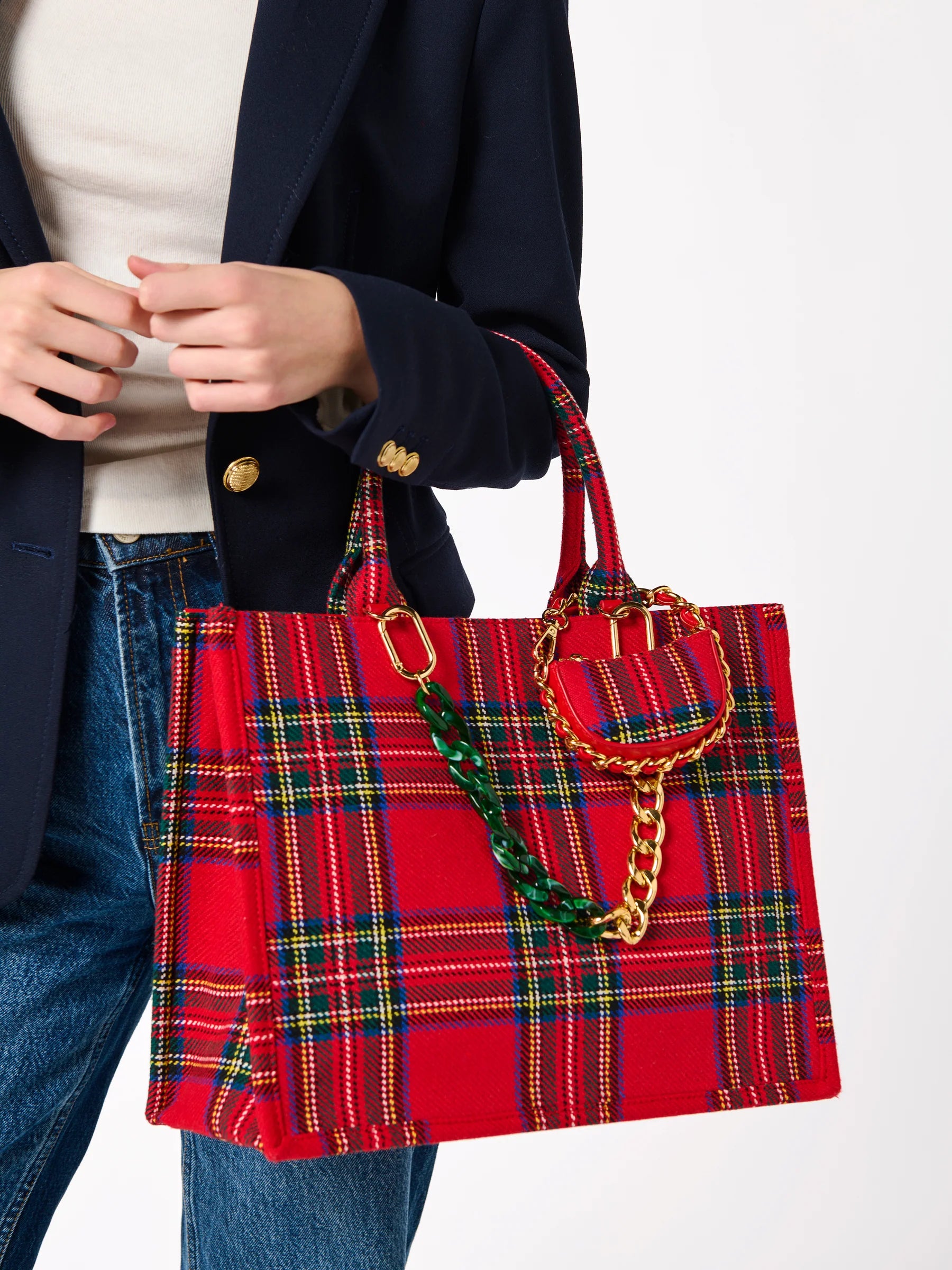 Scottie Plaid Tote