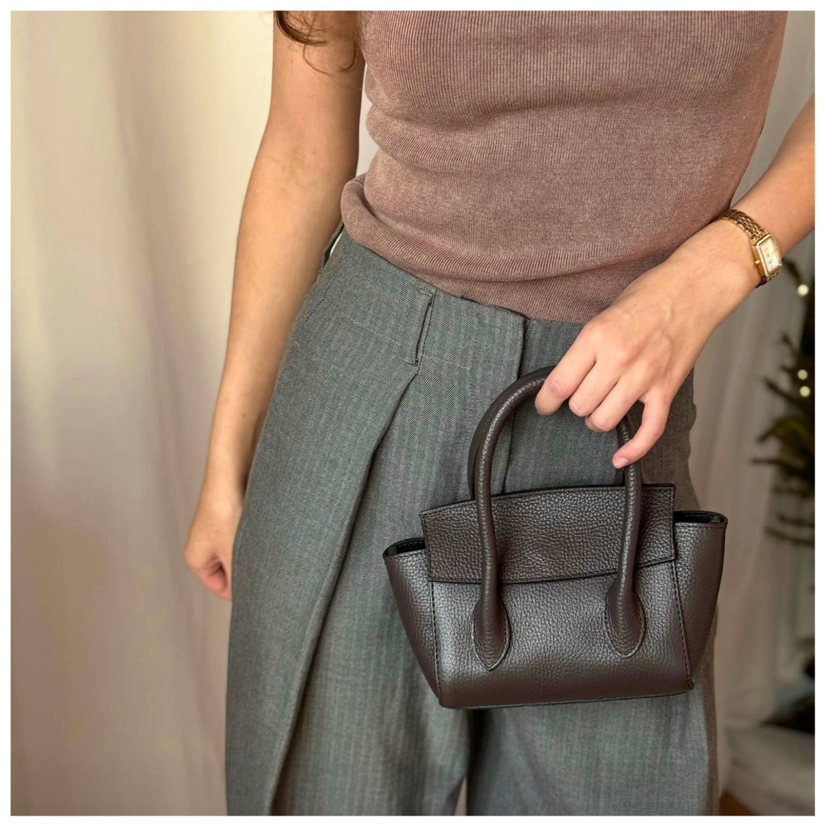 Modarno Lily Handbag/Shoulder Bag in Genuine Leather