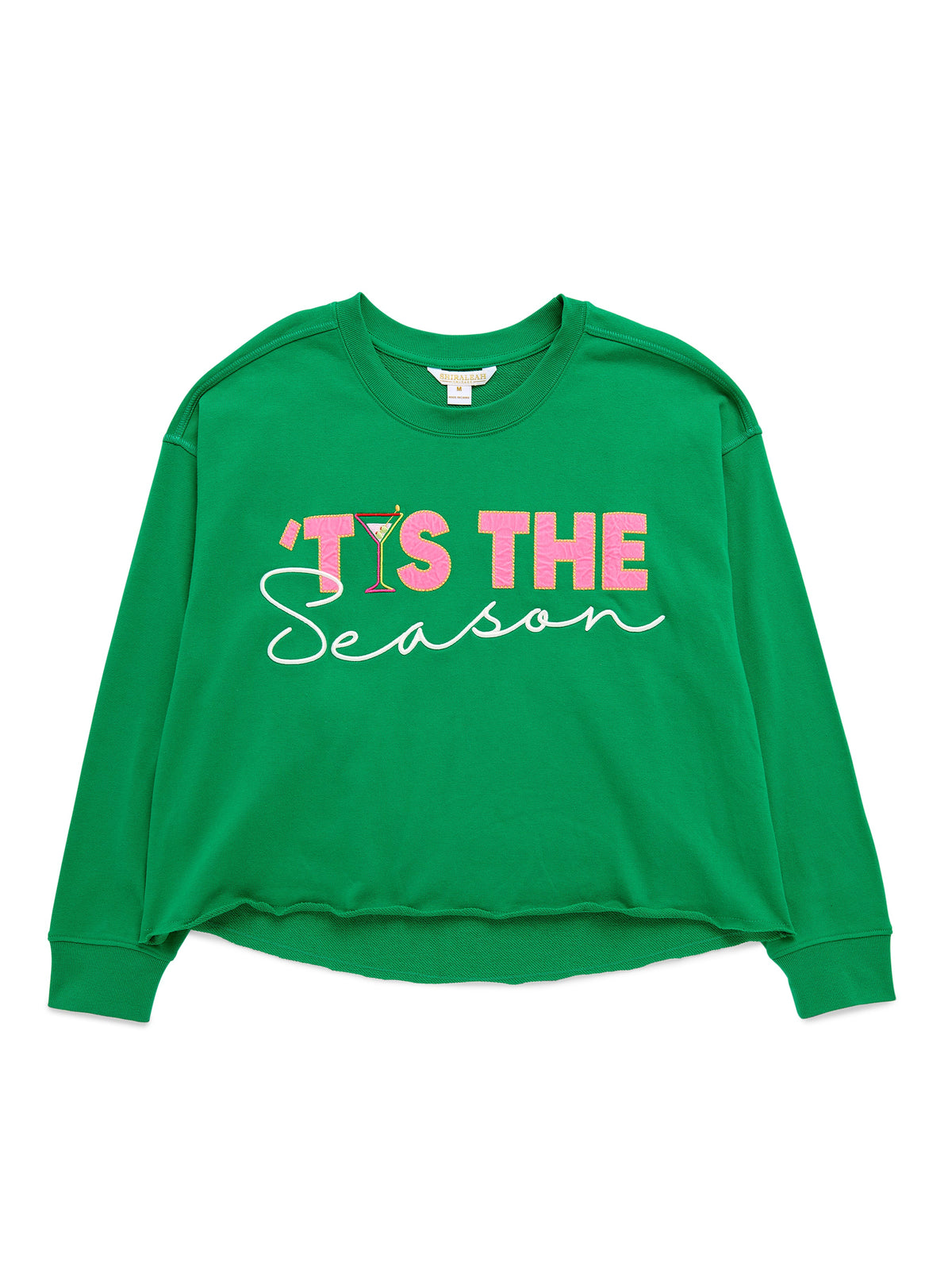 04-88-A96GR Tis The Season Lounge Sweatshirt Green - Shiraleah
