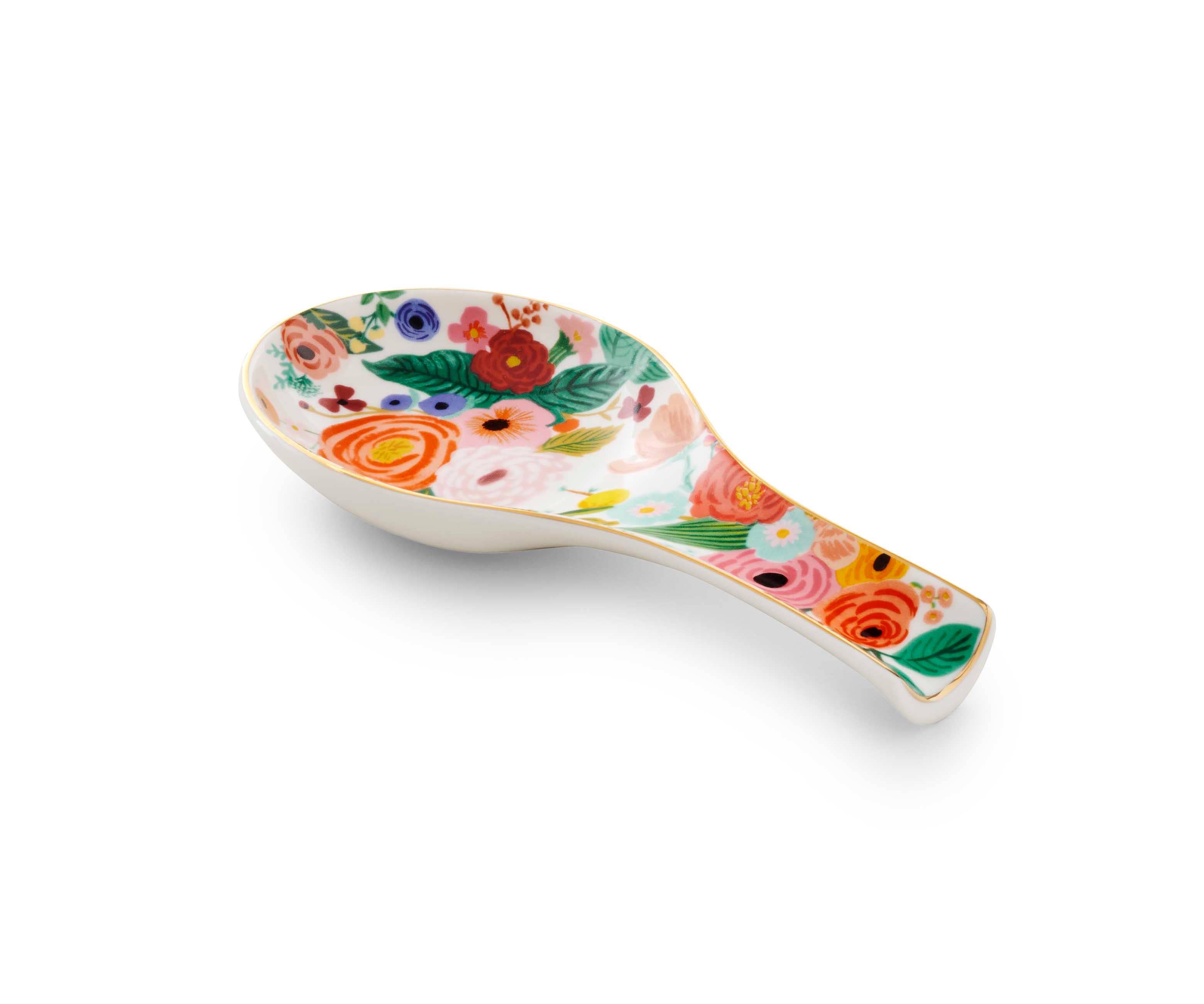 Garden Party porcelain spoon rest product photo - detail view - BLVD Boutik