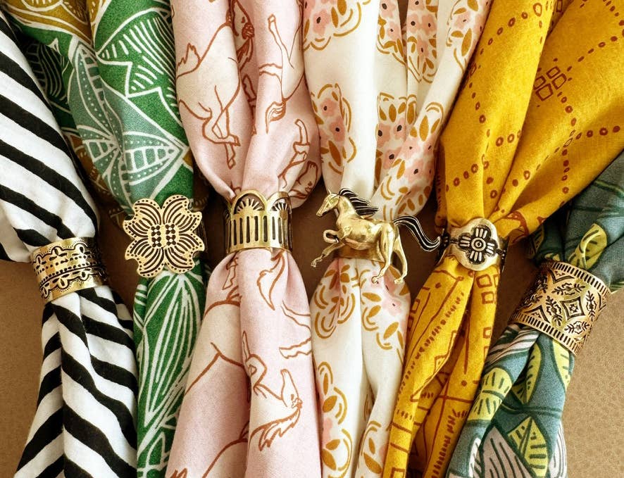 Leah Brass Bandana Slide Ring - The BLVD