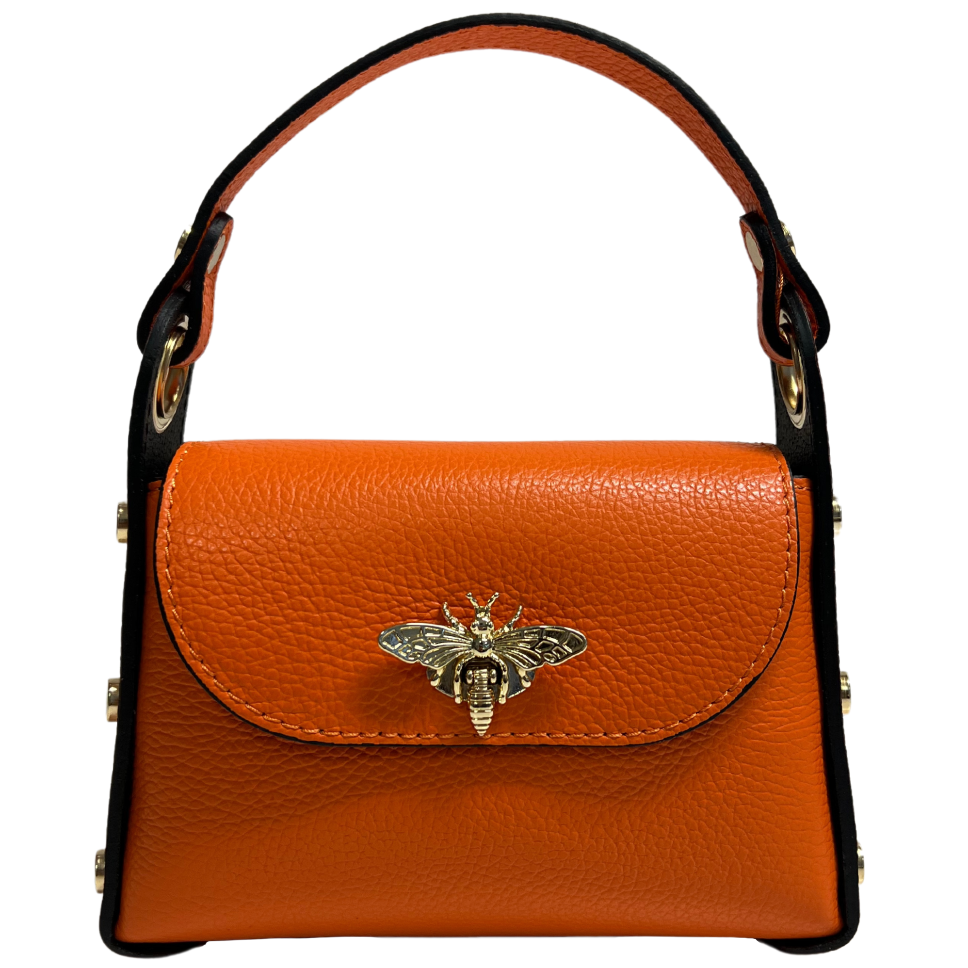 Mini Leather Bag w/Fly Closure