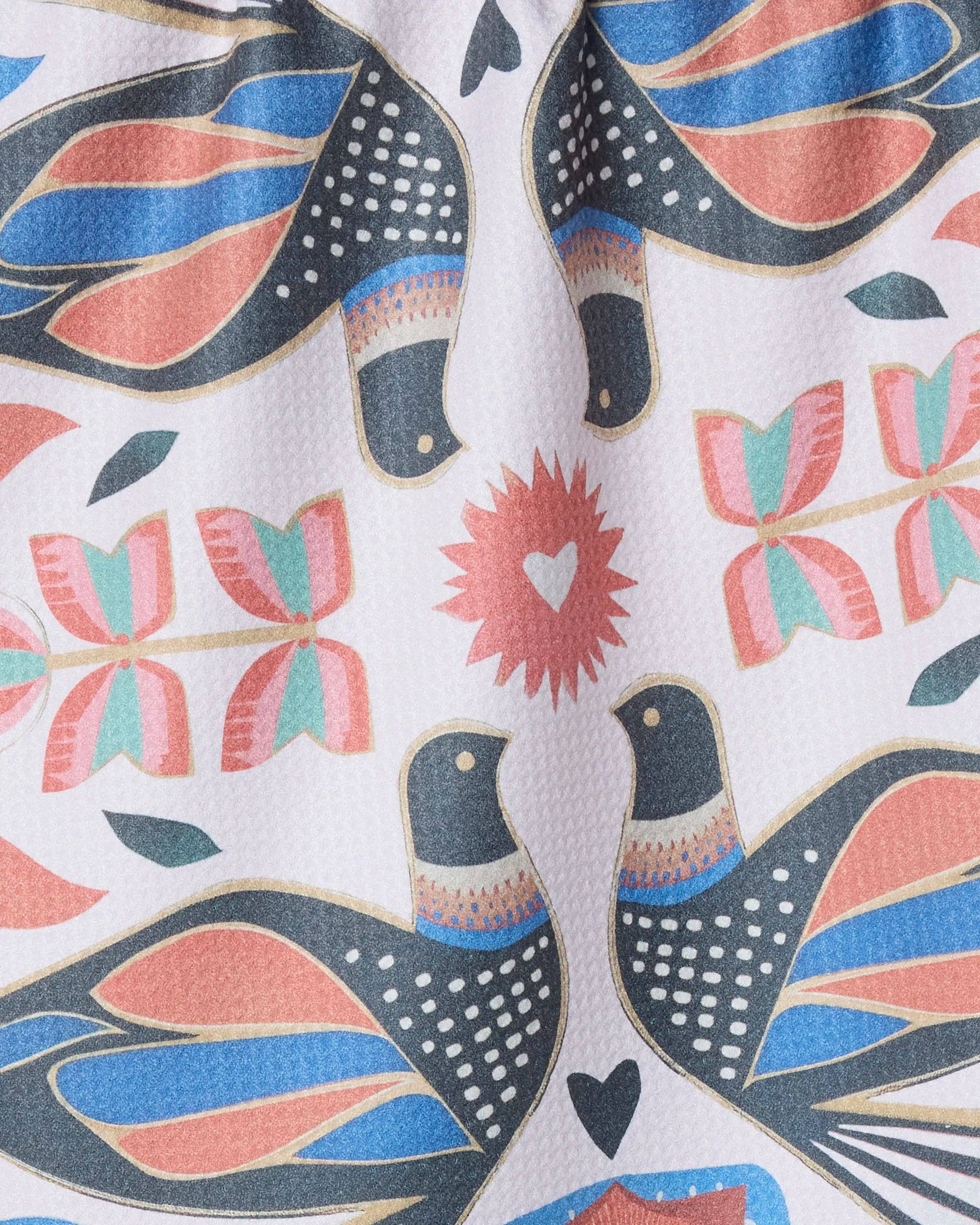 Scandi Lovebirds Tea Towel - The BLVD