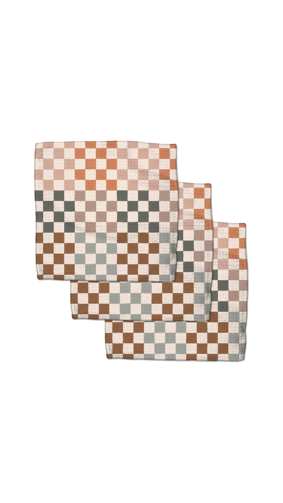 Autumn Checkers Dishcloth Set - The BLVD