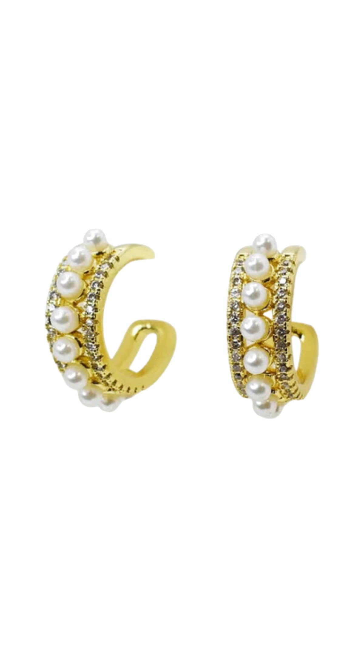 Pearly Silver Ear Cuff - The BLVD