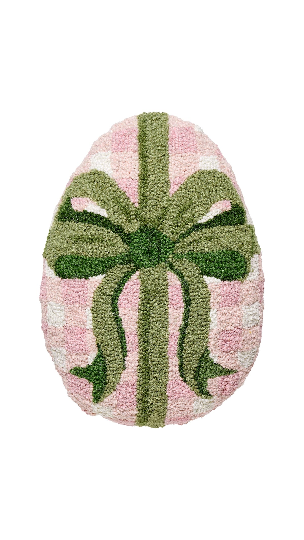 Shaped Gingham Easter Egg Hook Pillow - The BLVD