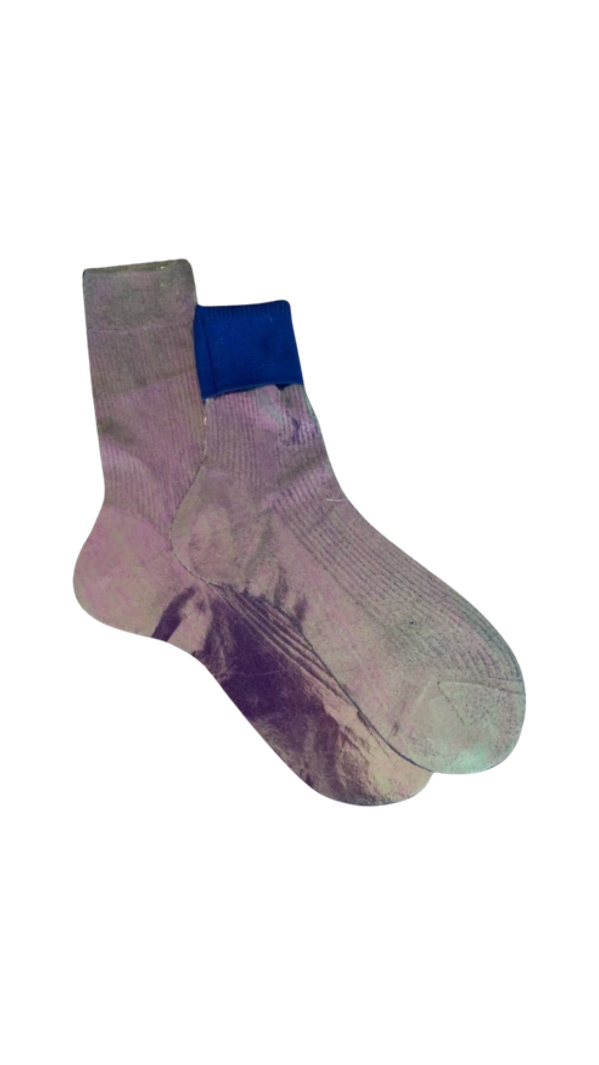 Laminated Ribbed Ankle Socks - The BLVD
