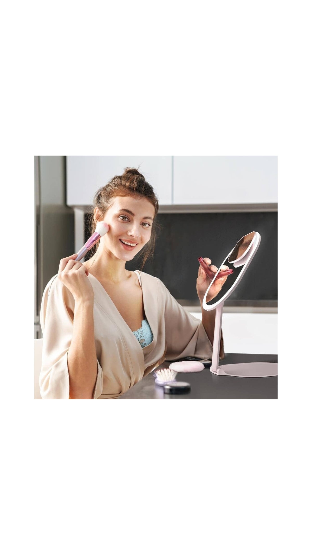 Sara Ultra Slim Foldable Lighted Travel Mirror - The BLVD