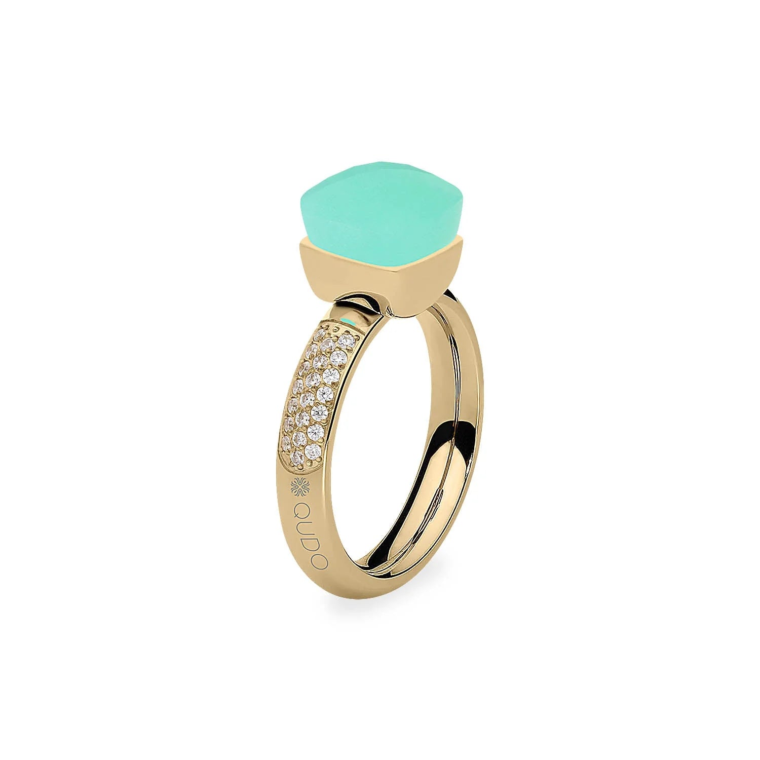 Firenze Deluxe Crystal Ring - Green Opal