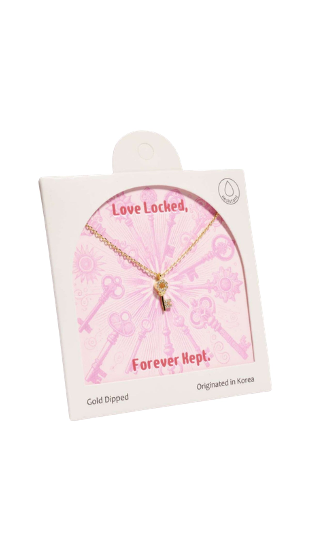 Gold-Dipped Key Pendant Necklace – 16 Inch - The BLVD