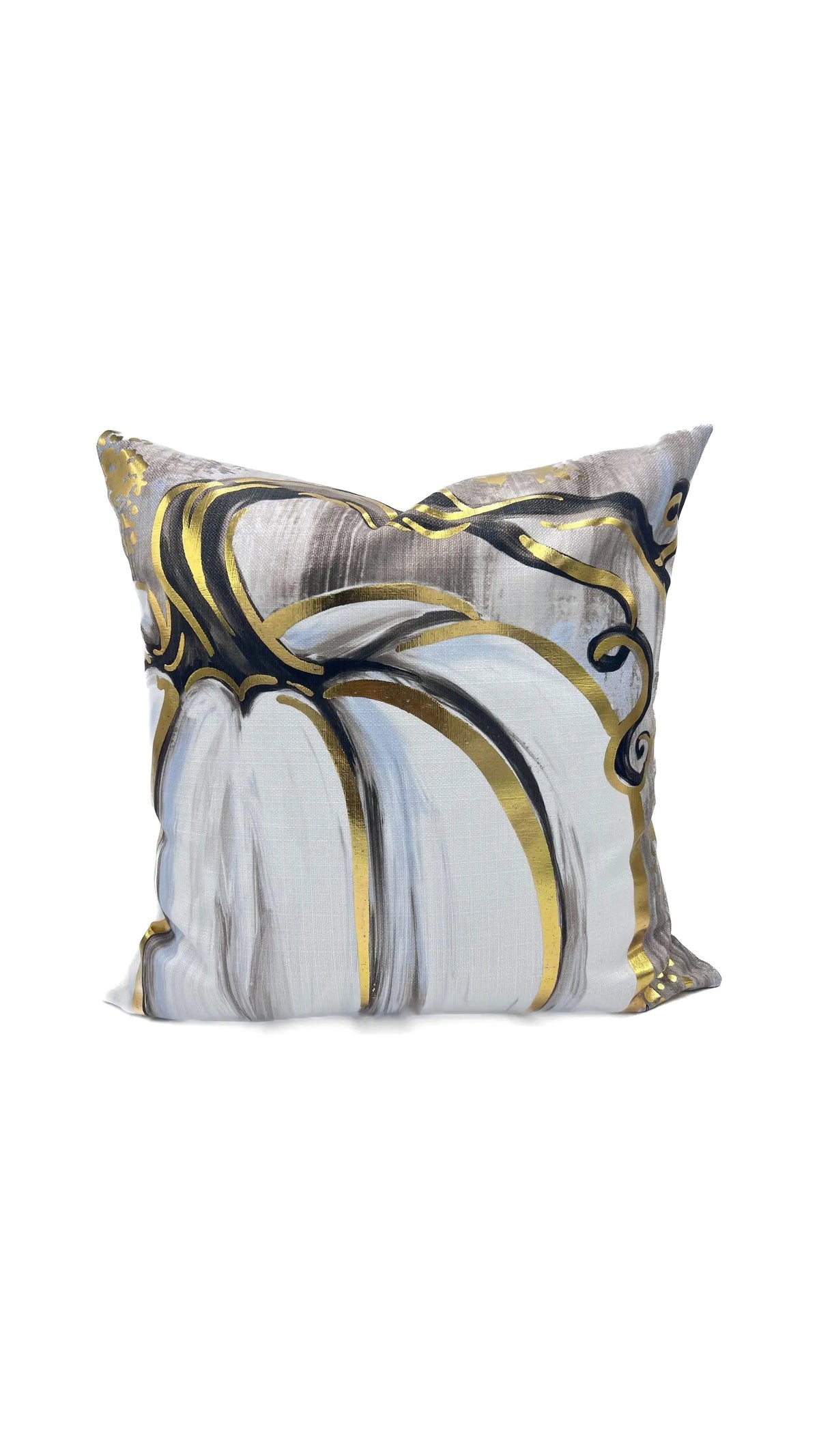 Golden White Pumpkin Pillow - The BLVD