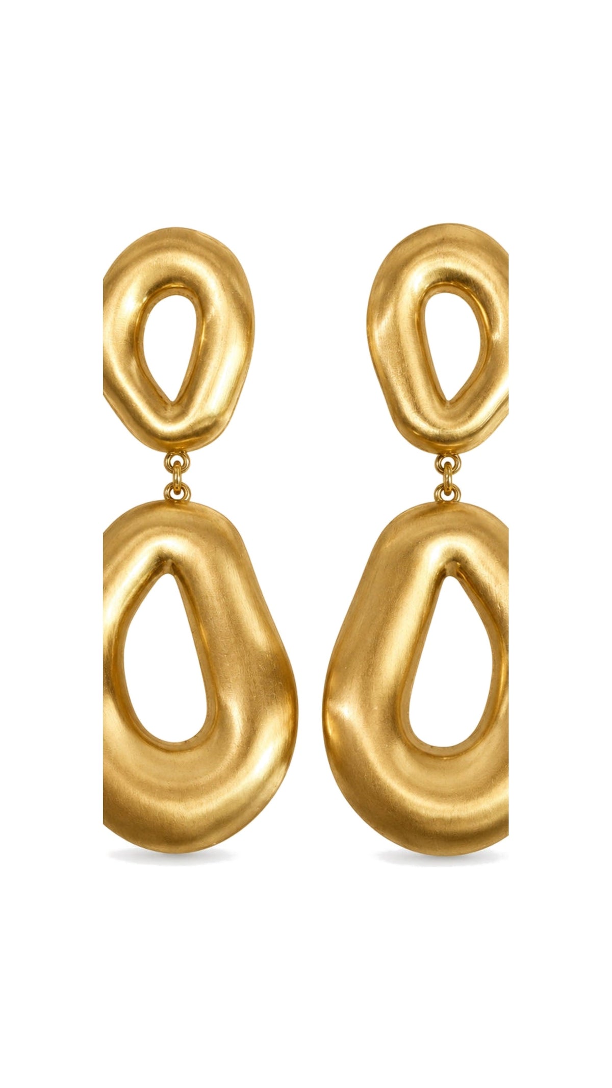 Sculpted Gold Open Link Earrings - The BLVD