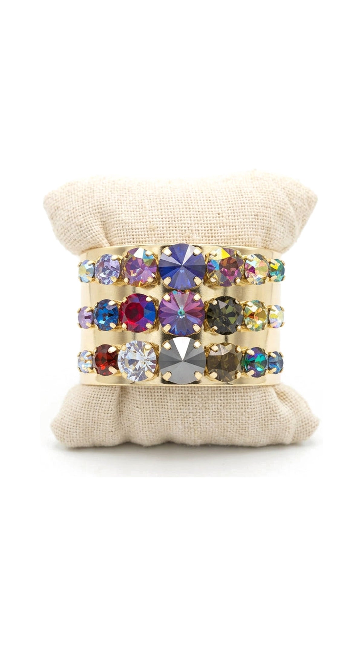 Triple Row Rhinestone Cuff/Multi - The BLVD