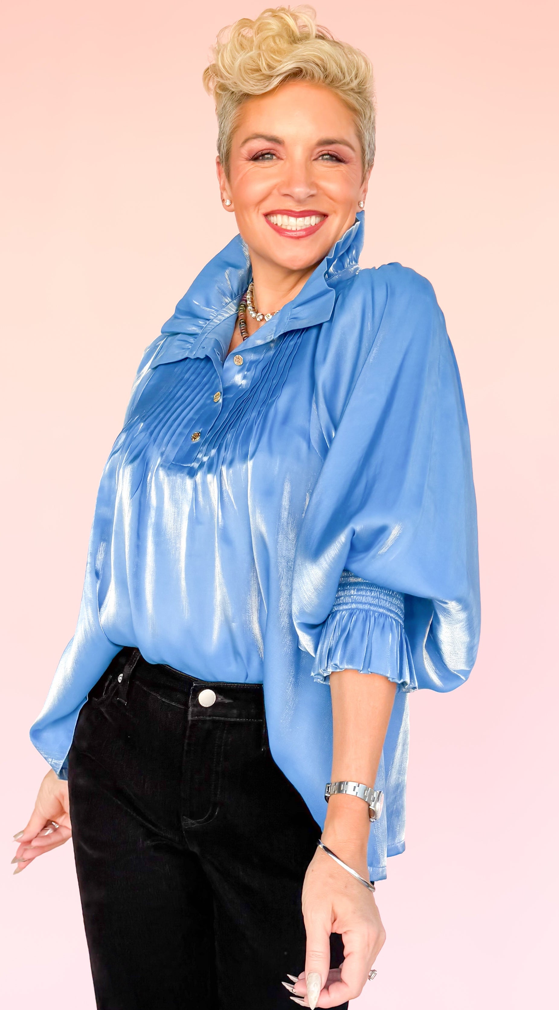 Charlotte Top/Blue Sapphire