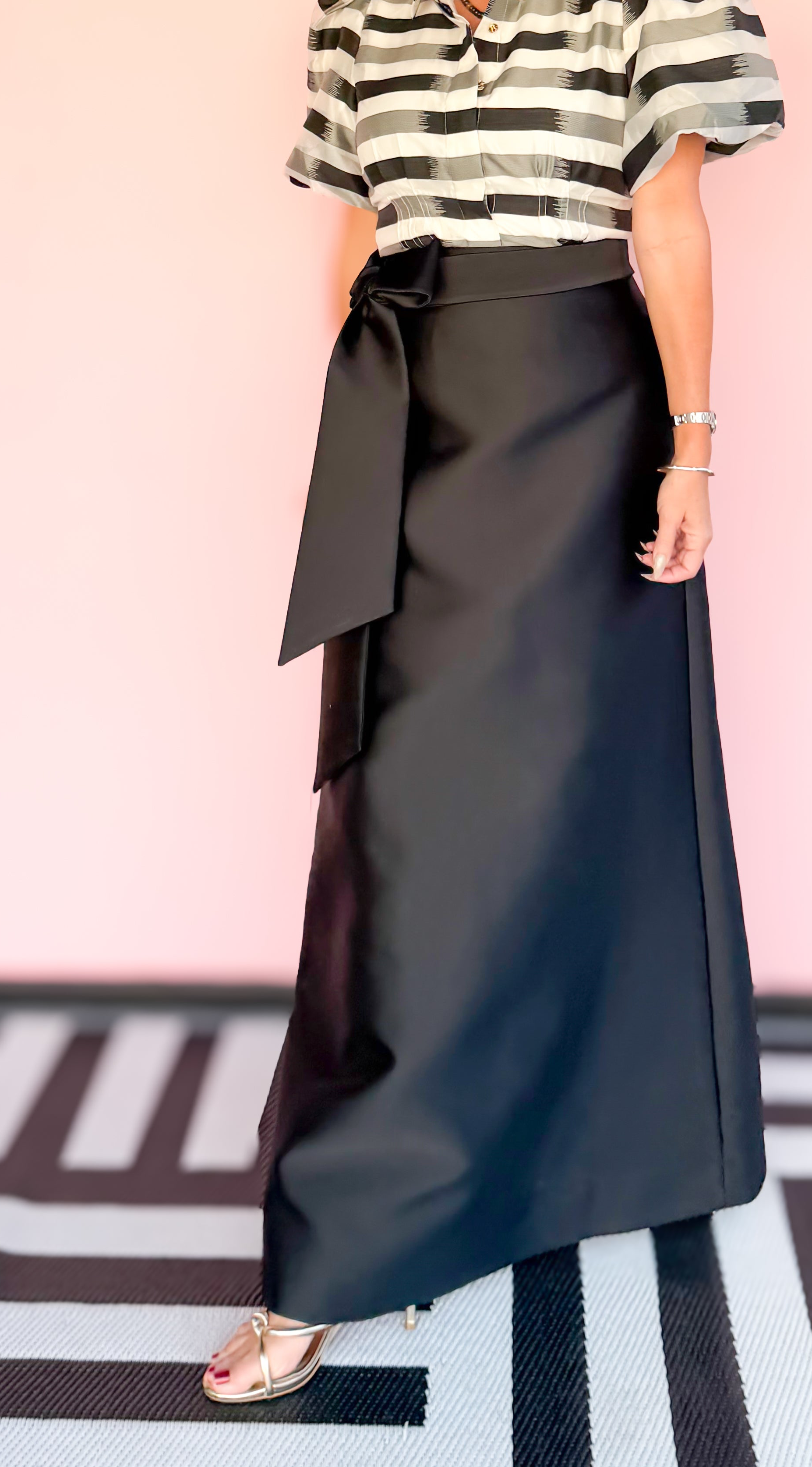 Audrey Maxi Skirt/Midnight Black