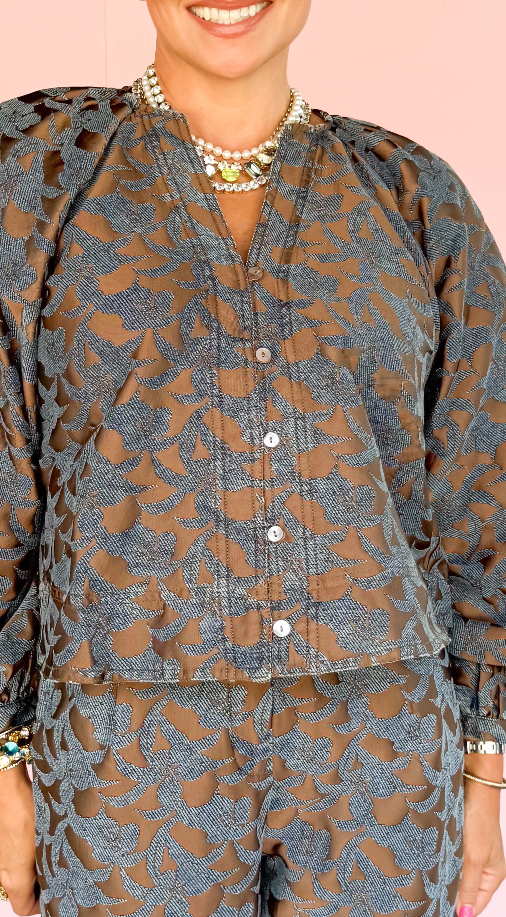 Frankie Denim Floral Top