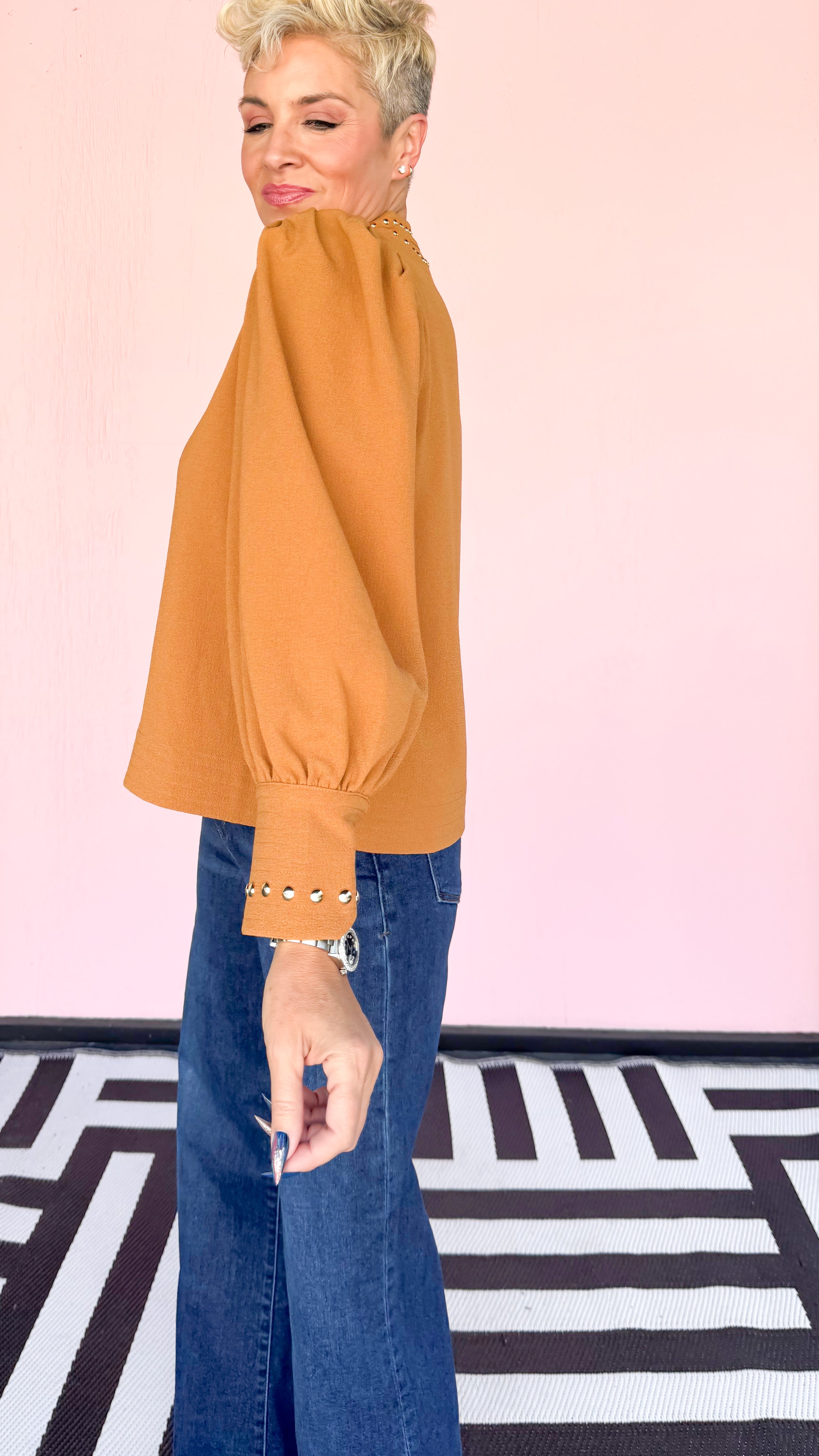 Hampton Brown Sugar Crepe Top