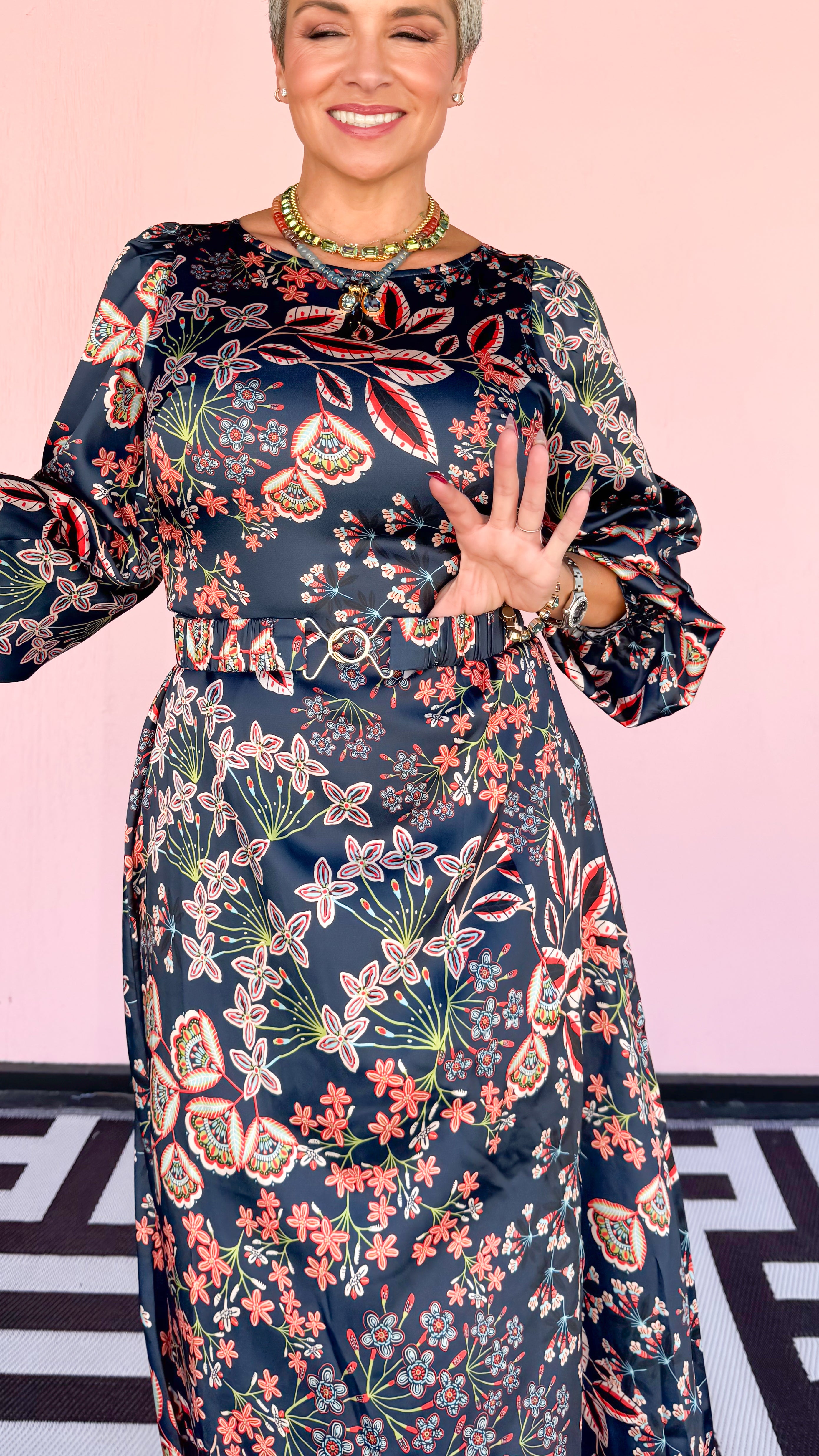 Maci Ballon Sleeve Maxi Dress