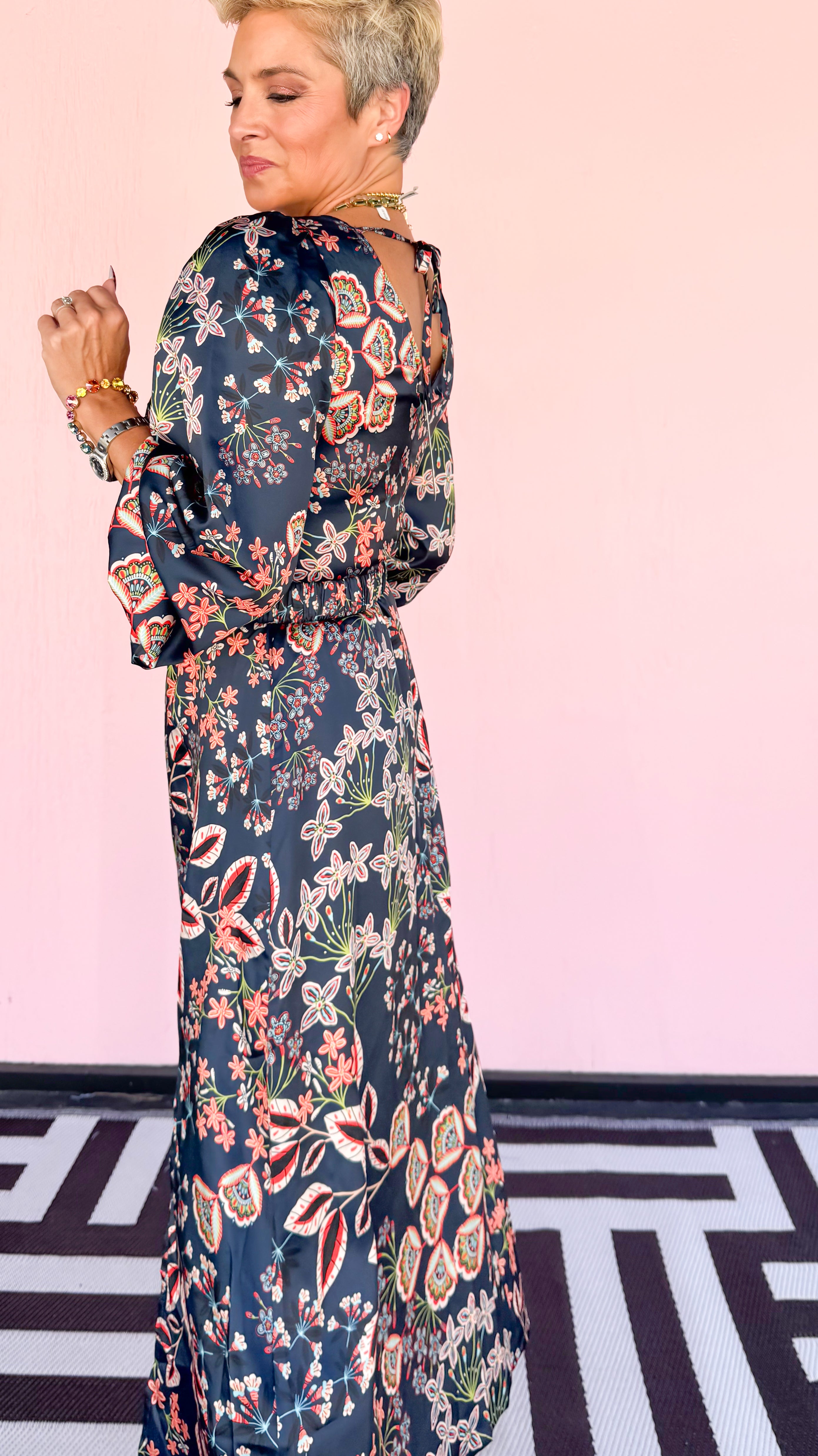 Maci Ballon Sleeve Maxi Dress
