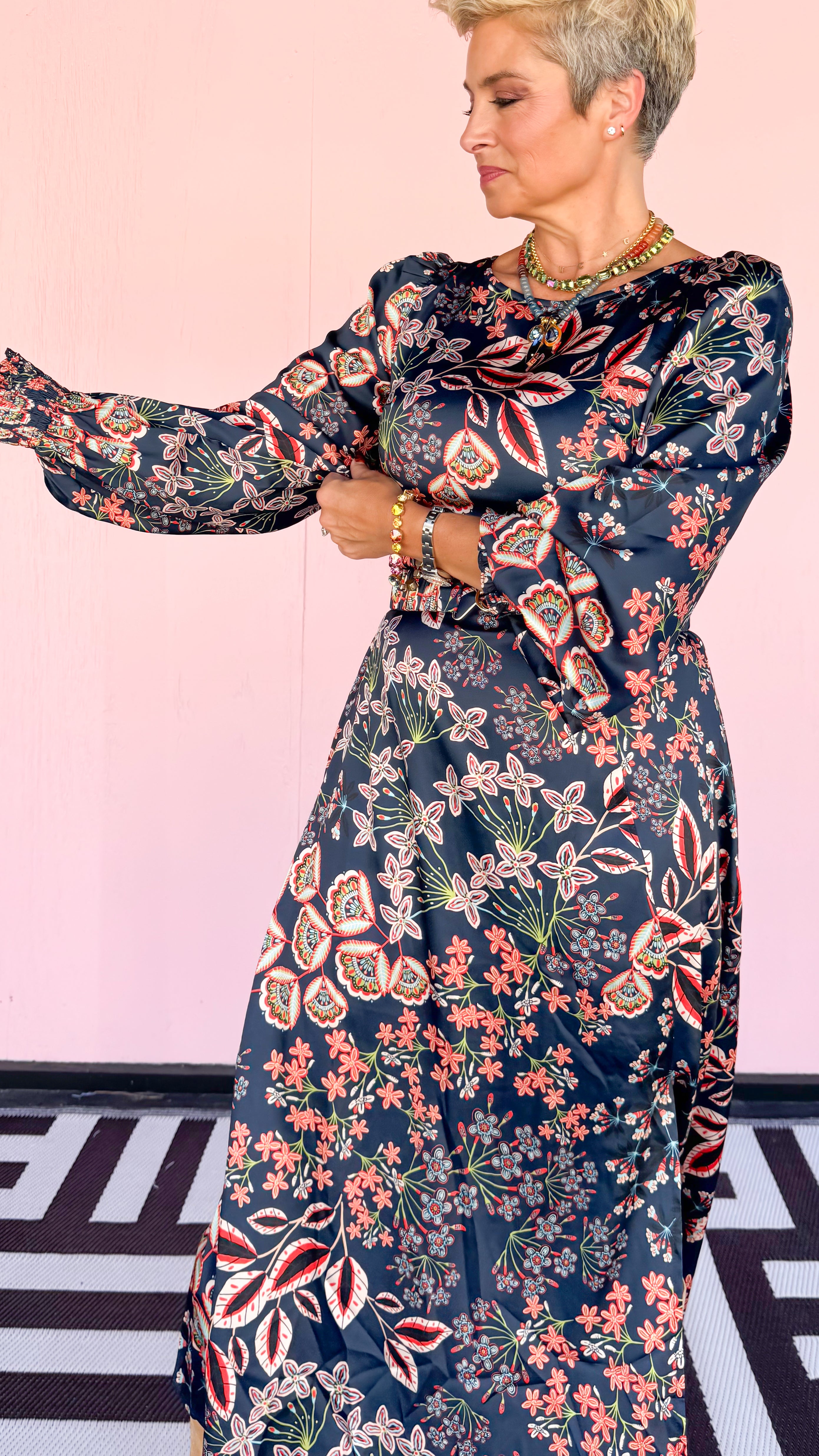 Maci Ballon Sleeve Maxi Dress