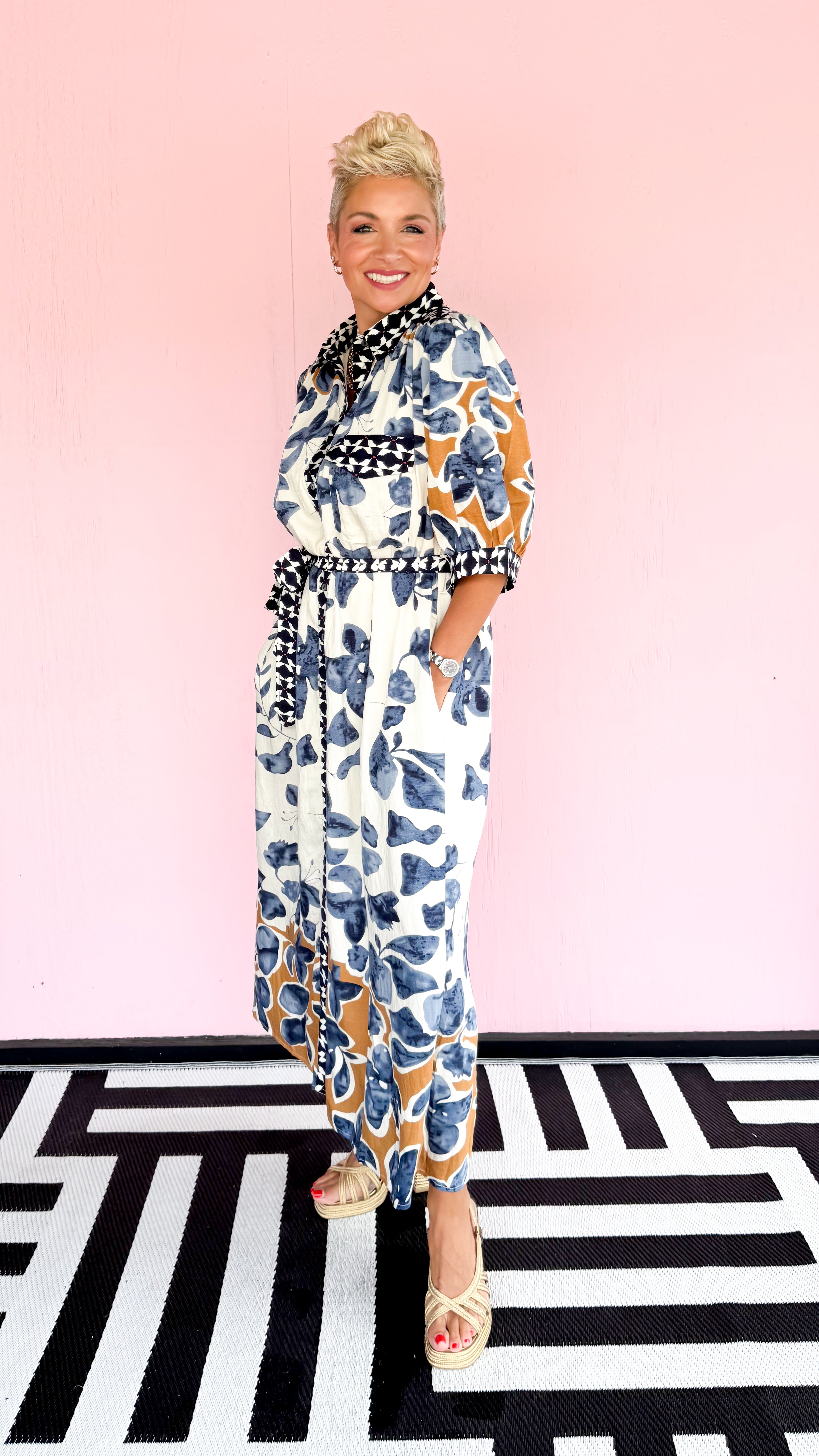 Moria Midi Shirt Dress/Blue