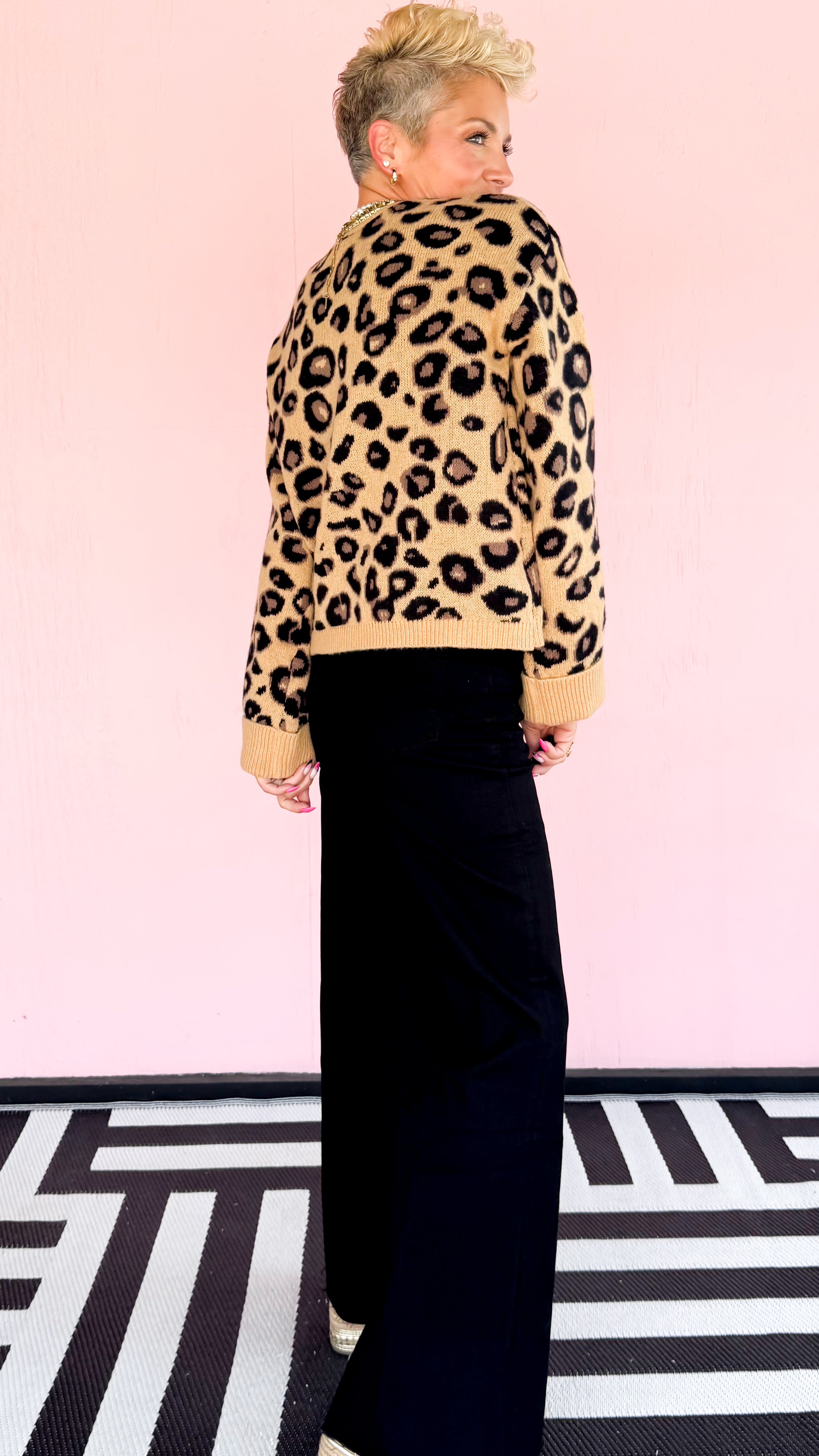 Anna Chunky Leopard Cardigan - The BLVD