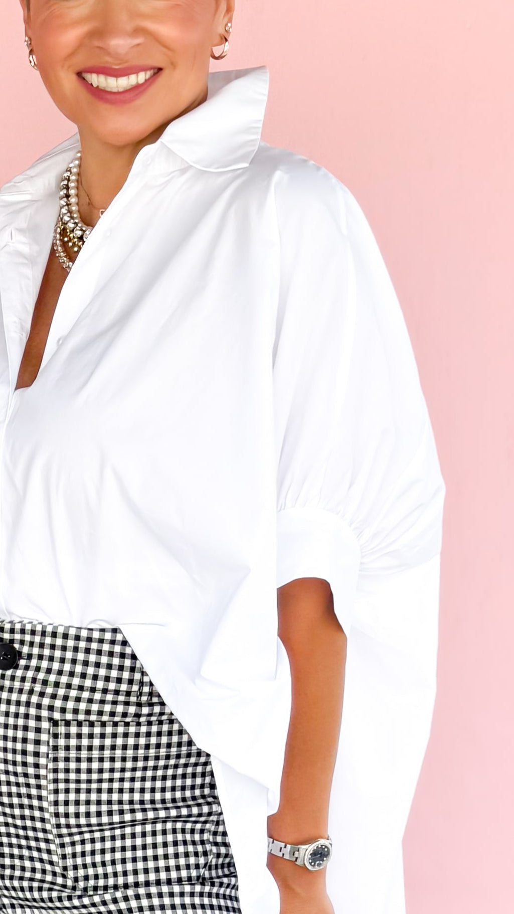 Oversized white top/blouse