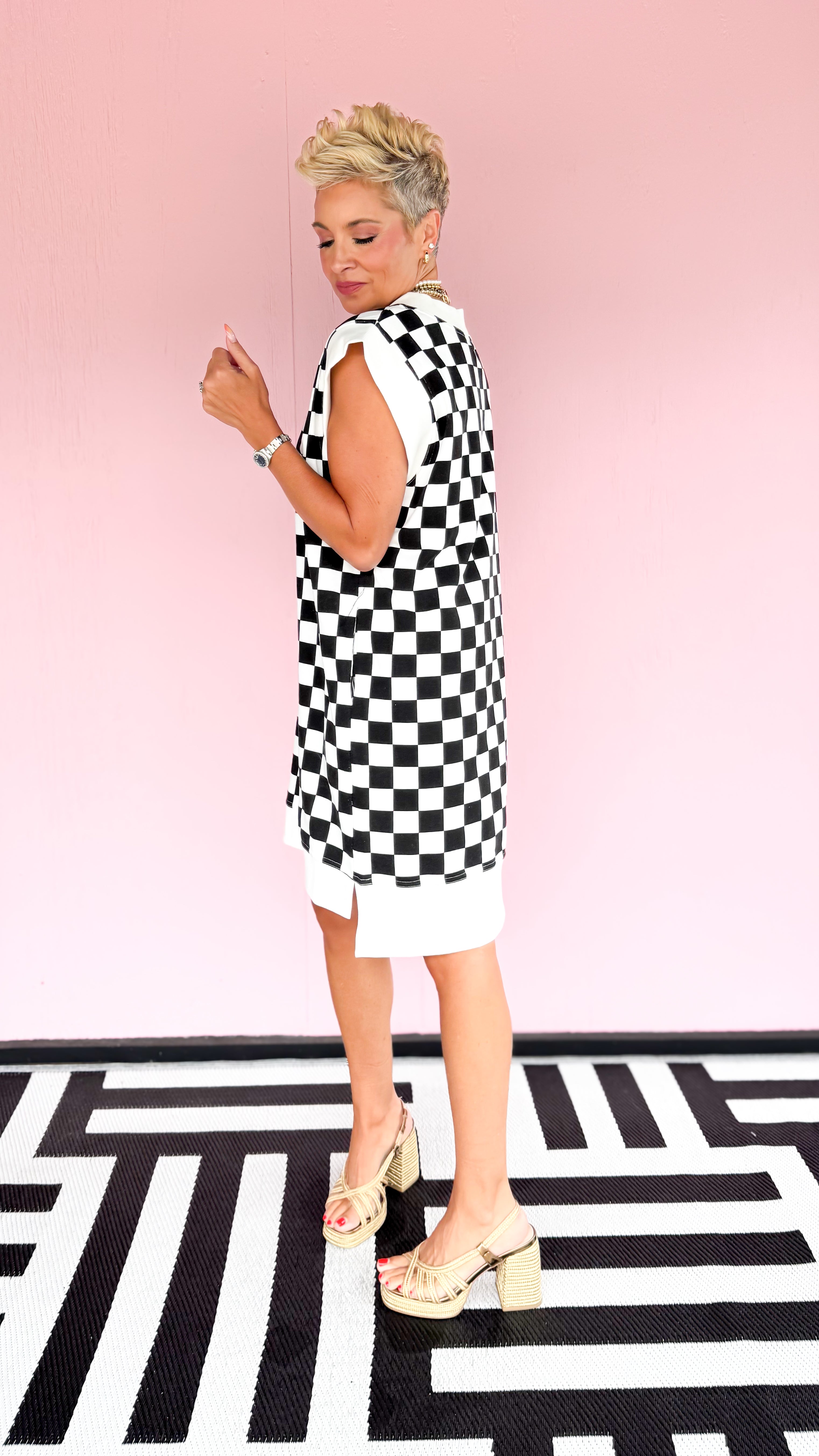 Checkered Dress/Black&White