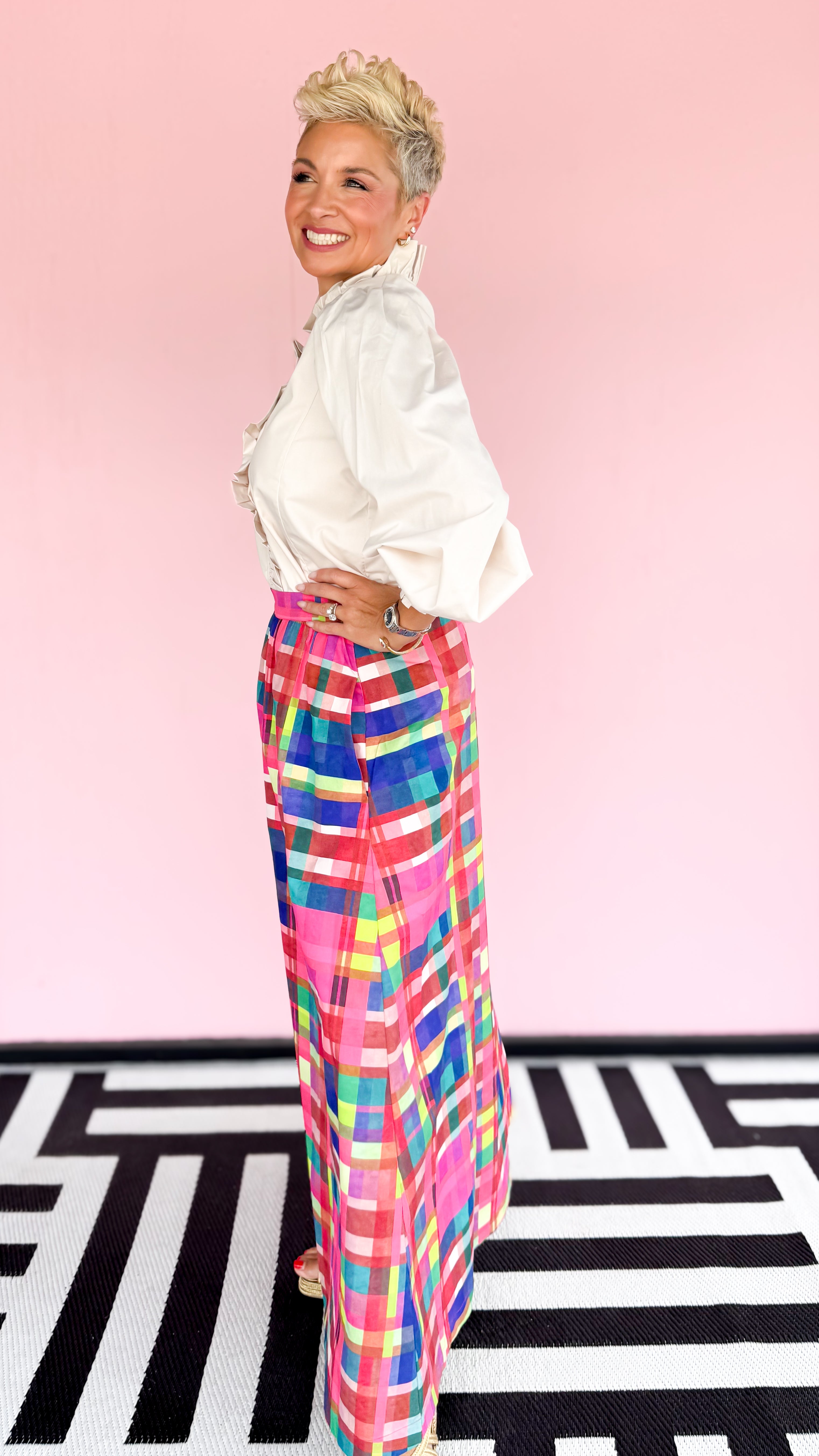 Daphne Maxi Skirt/Hot Pink