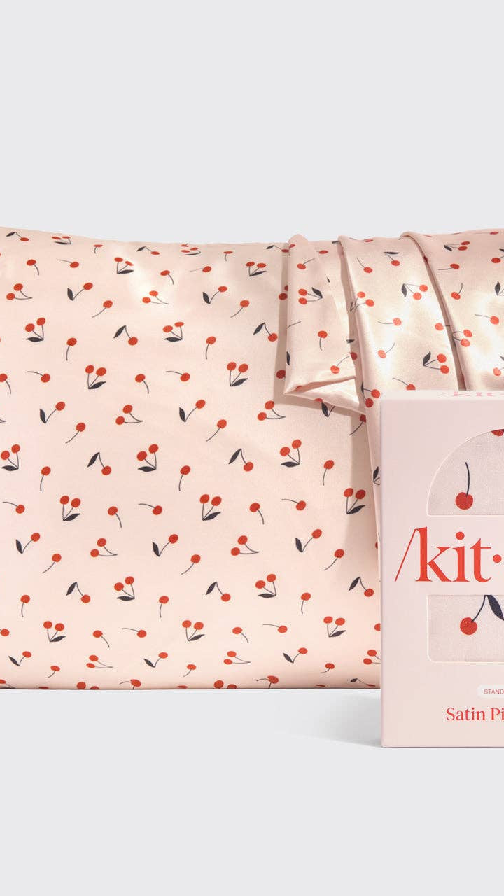 Satin Pillowcase Standard - Cherry Print 9x16