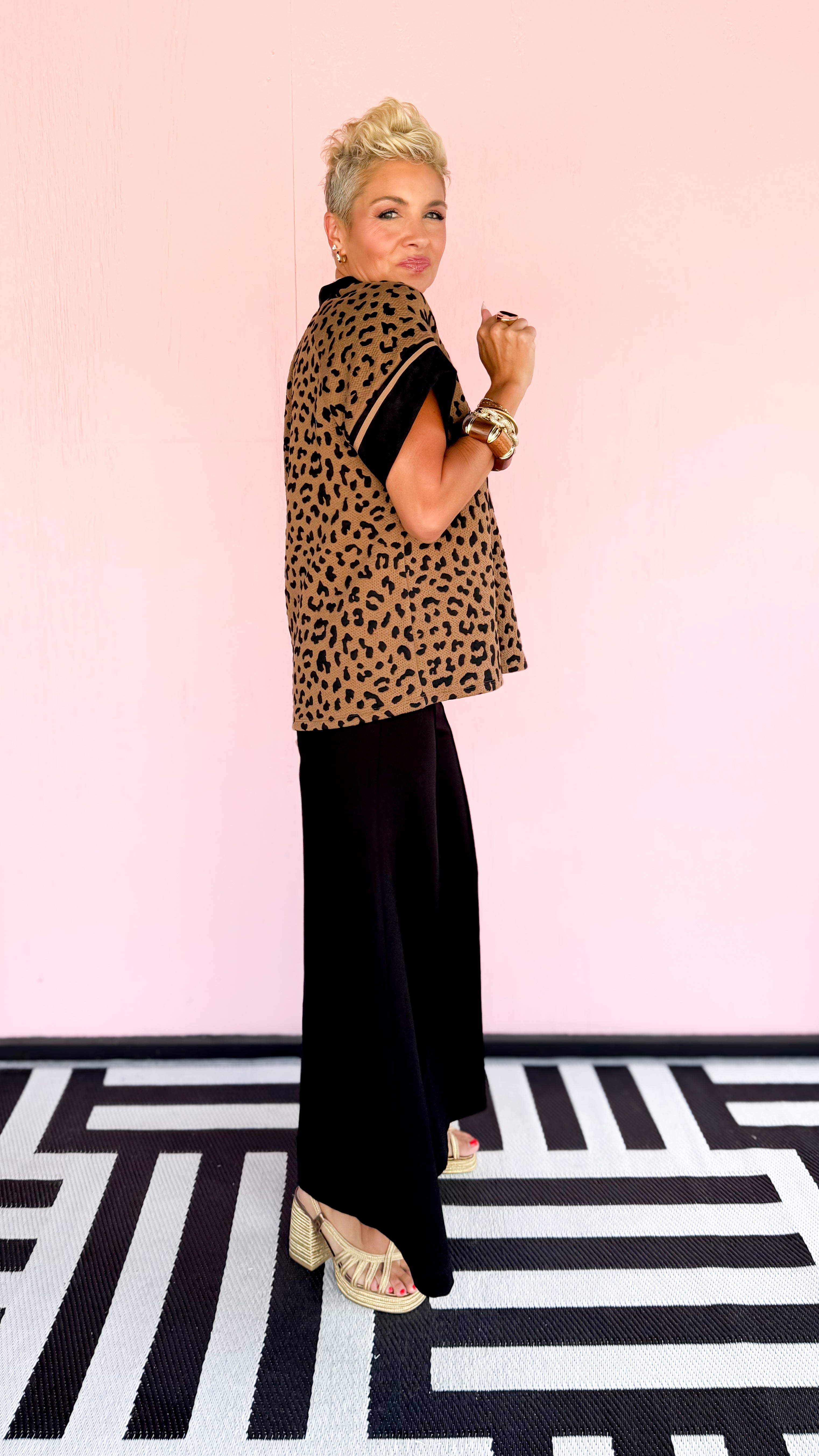 Raquel Cheetah Top/Brown