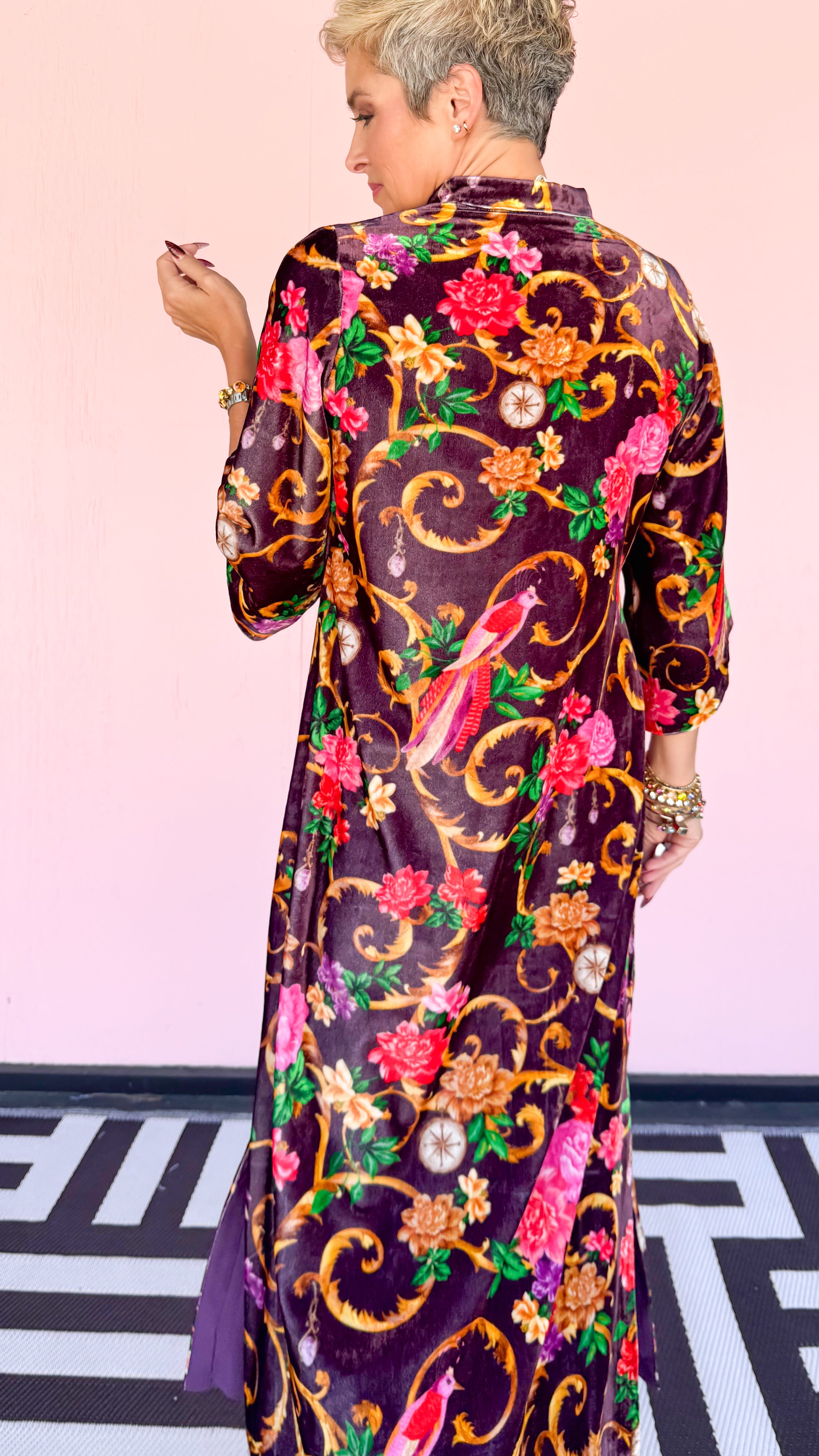 Jerry Velvet V-neck Midi Dress